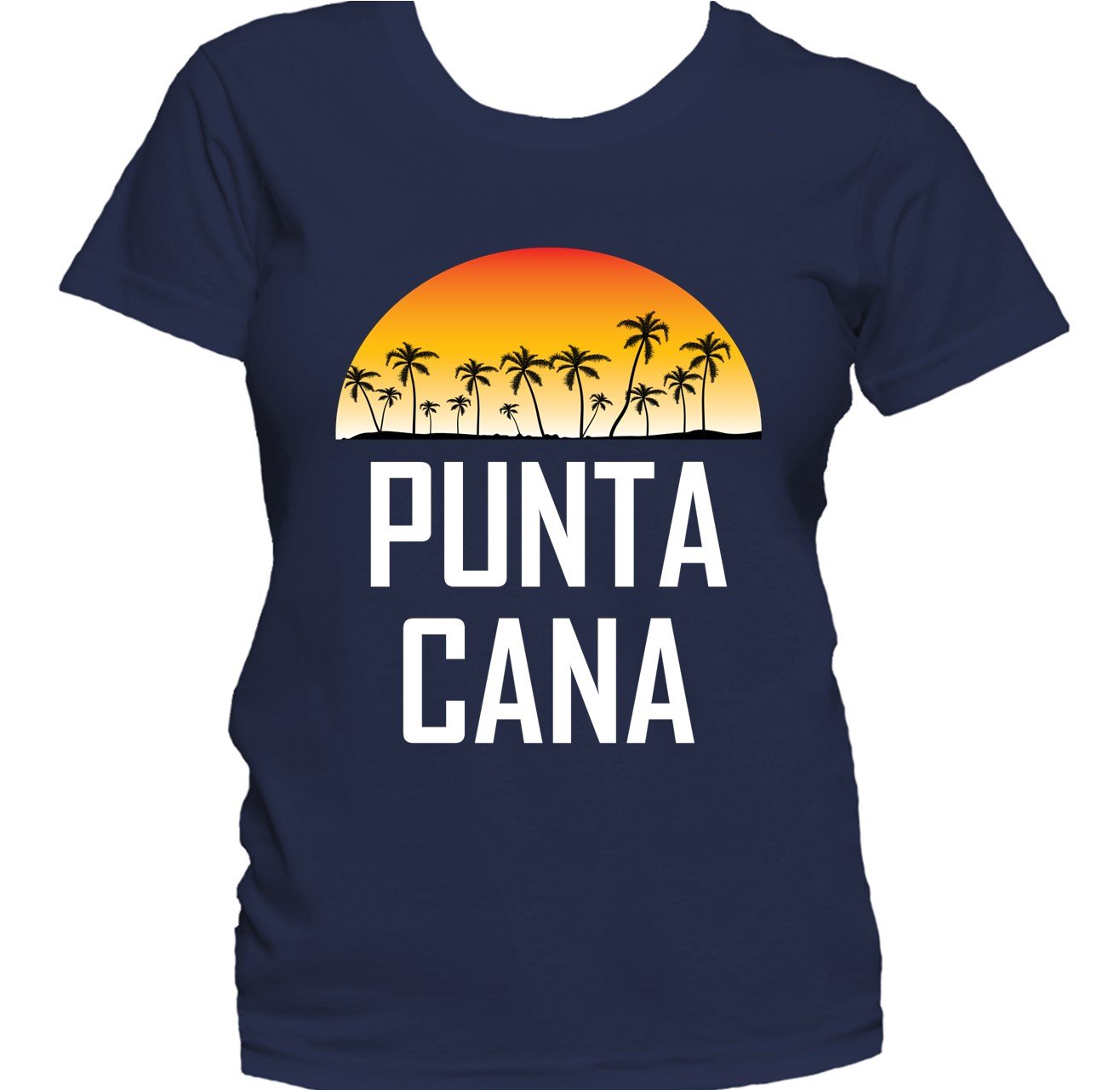 Punta Cana Sunset And Palm Trees Beach Vacation Women's T-Shirt