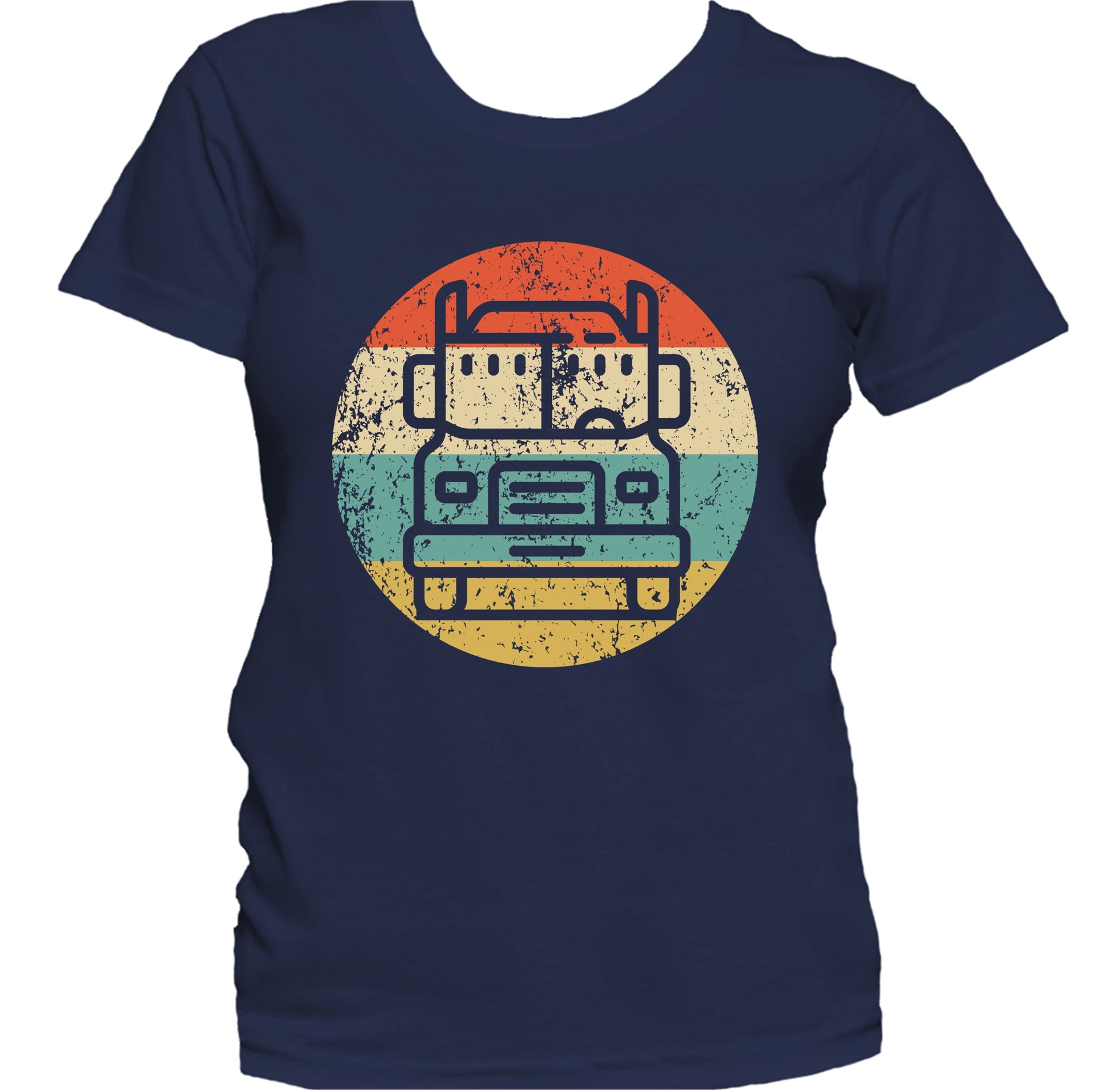 Truck Driver Retro Semi Truck Icon Women's T-Shirt