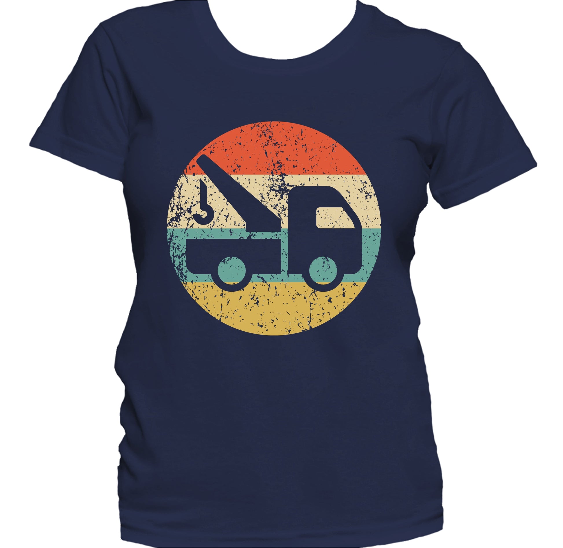 Tow Truck Driver Retro Tow Truck Icon Women's T-Shirt