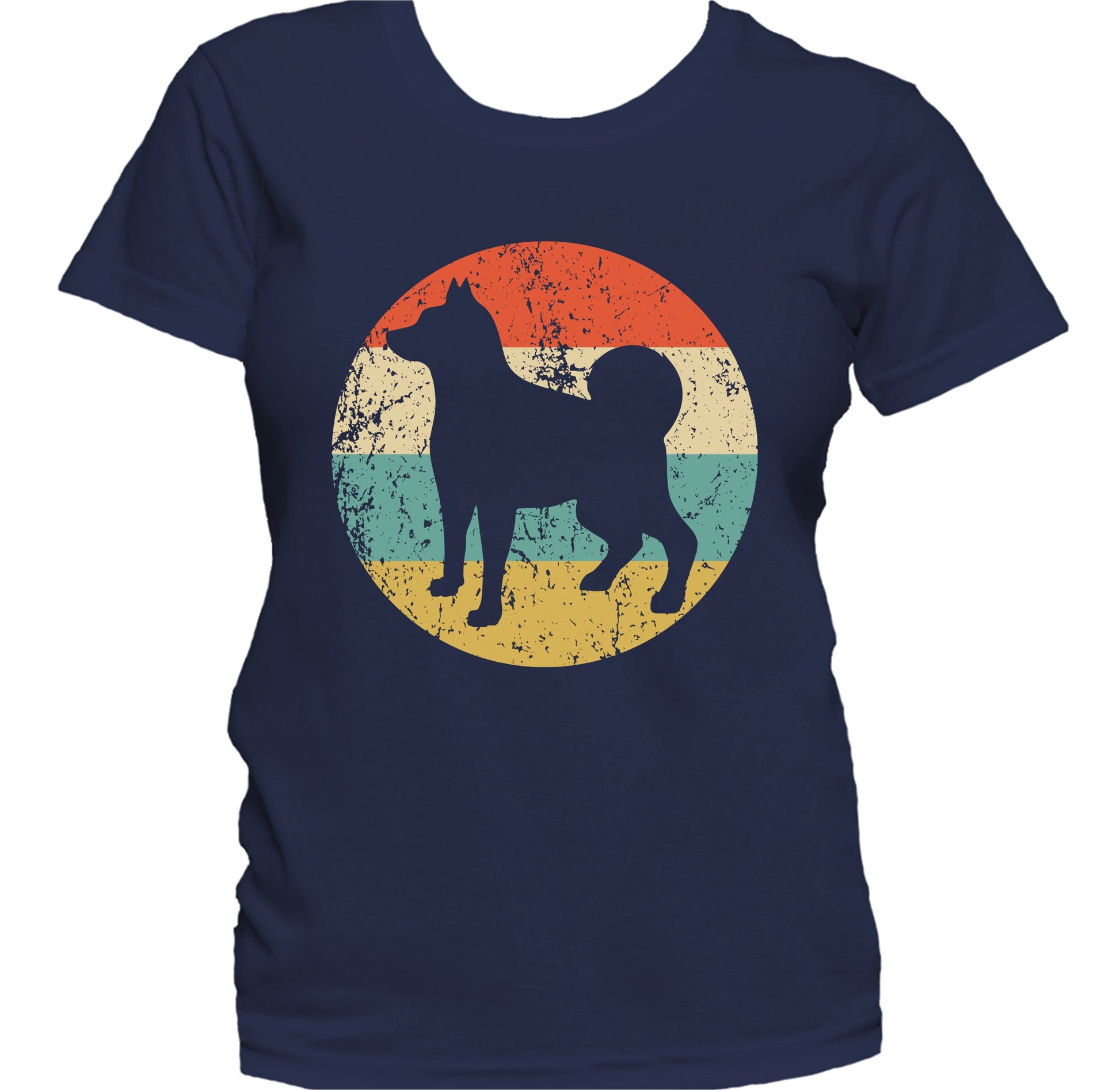 Retro Norwegian Elkhound Dog Breed Icon Women's T-Shirt