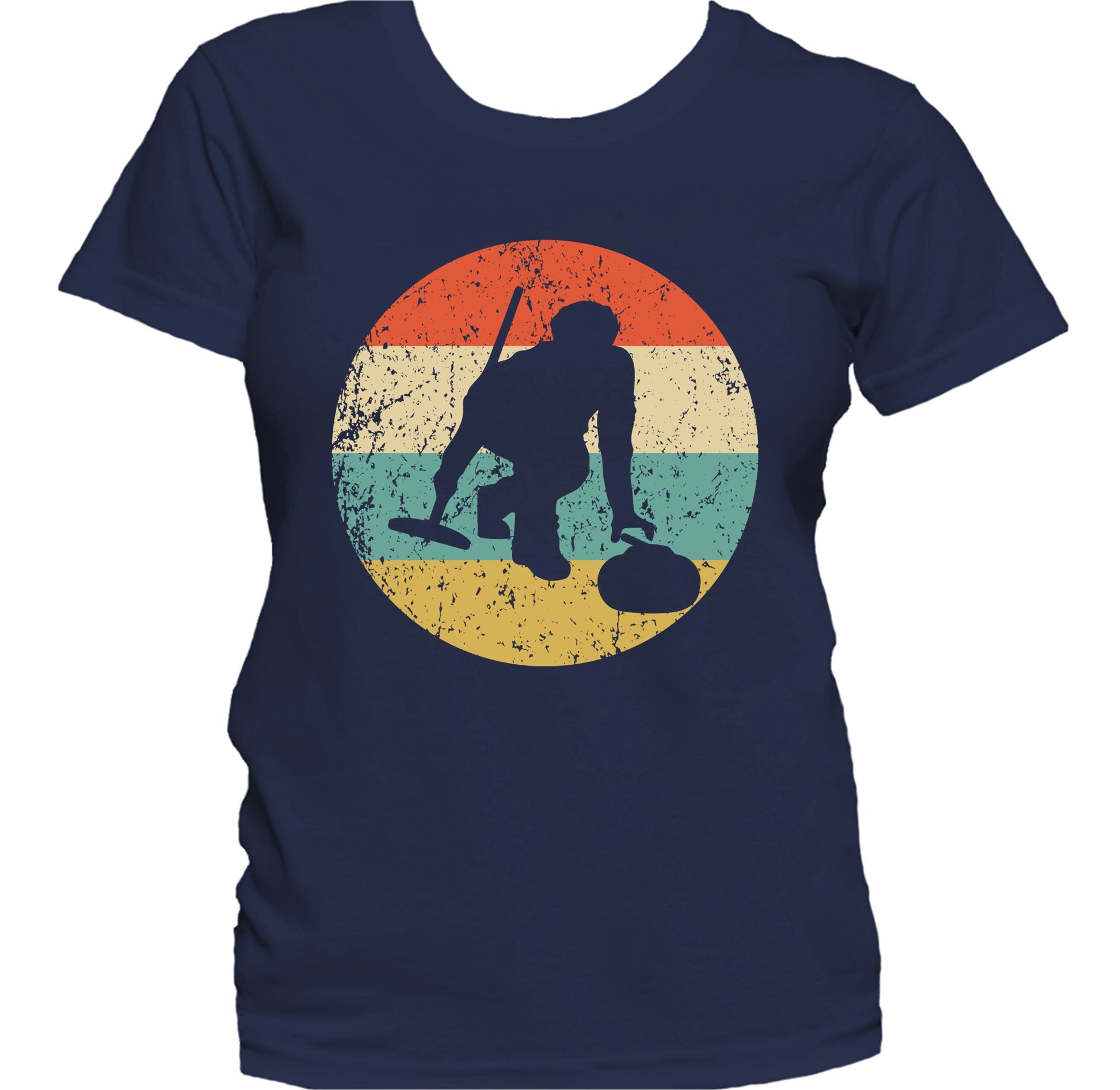 Retro Curling 1960's 1970's Vintage Style Curler Women's T-Shirt