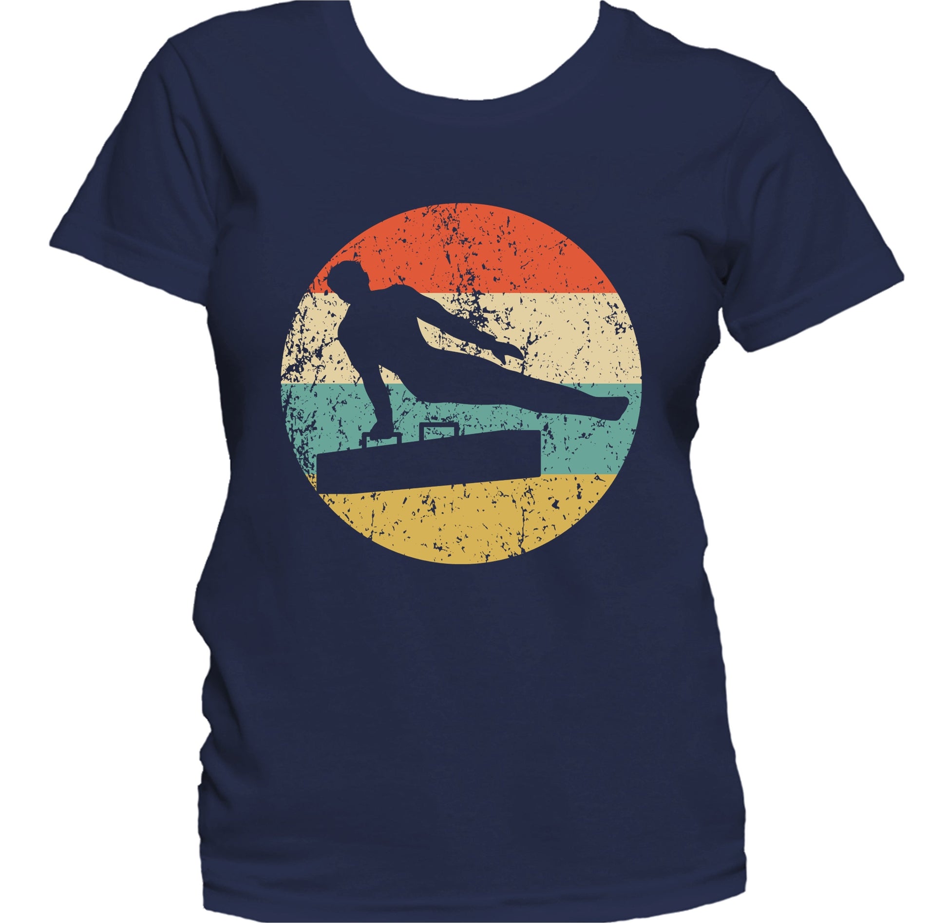 Retro Male Gymnast 1960's 1970's Vintage Style Gymnastics Women's T-Shirt