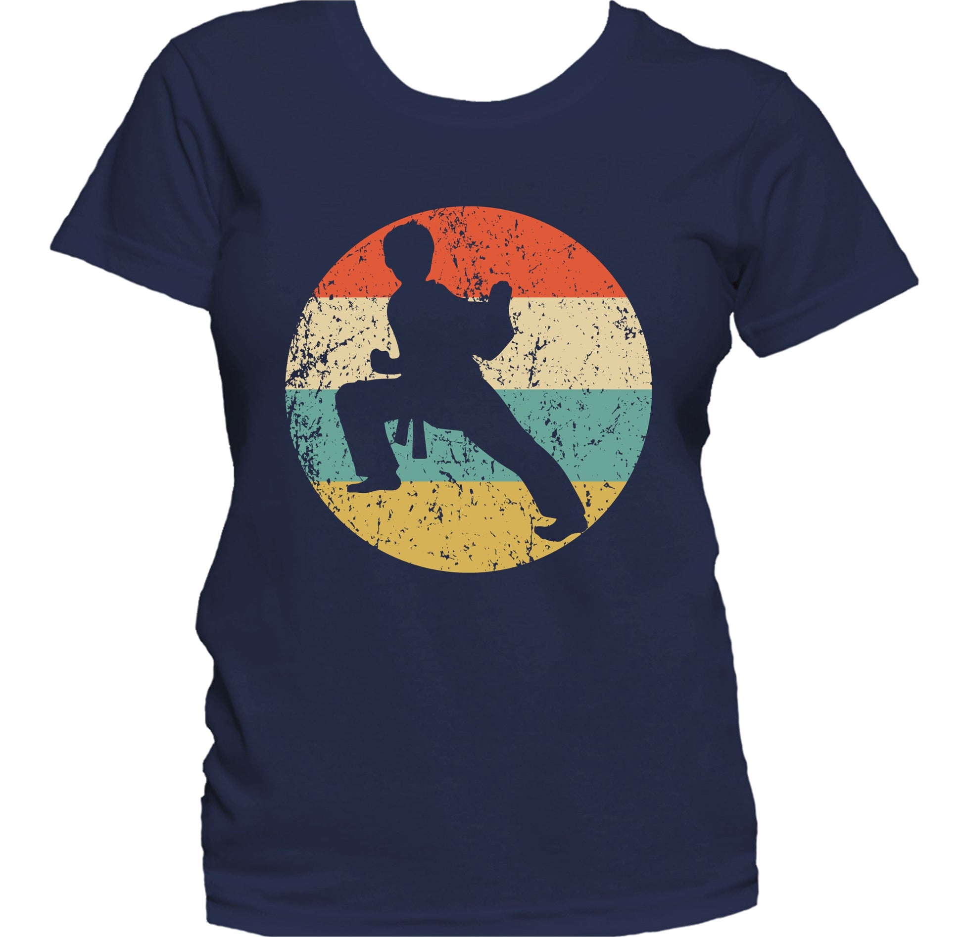 Retro Karate Pose 1960's 1970's Vintage Style Karate Women's T-Shirt