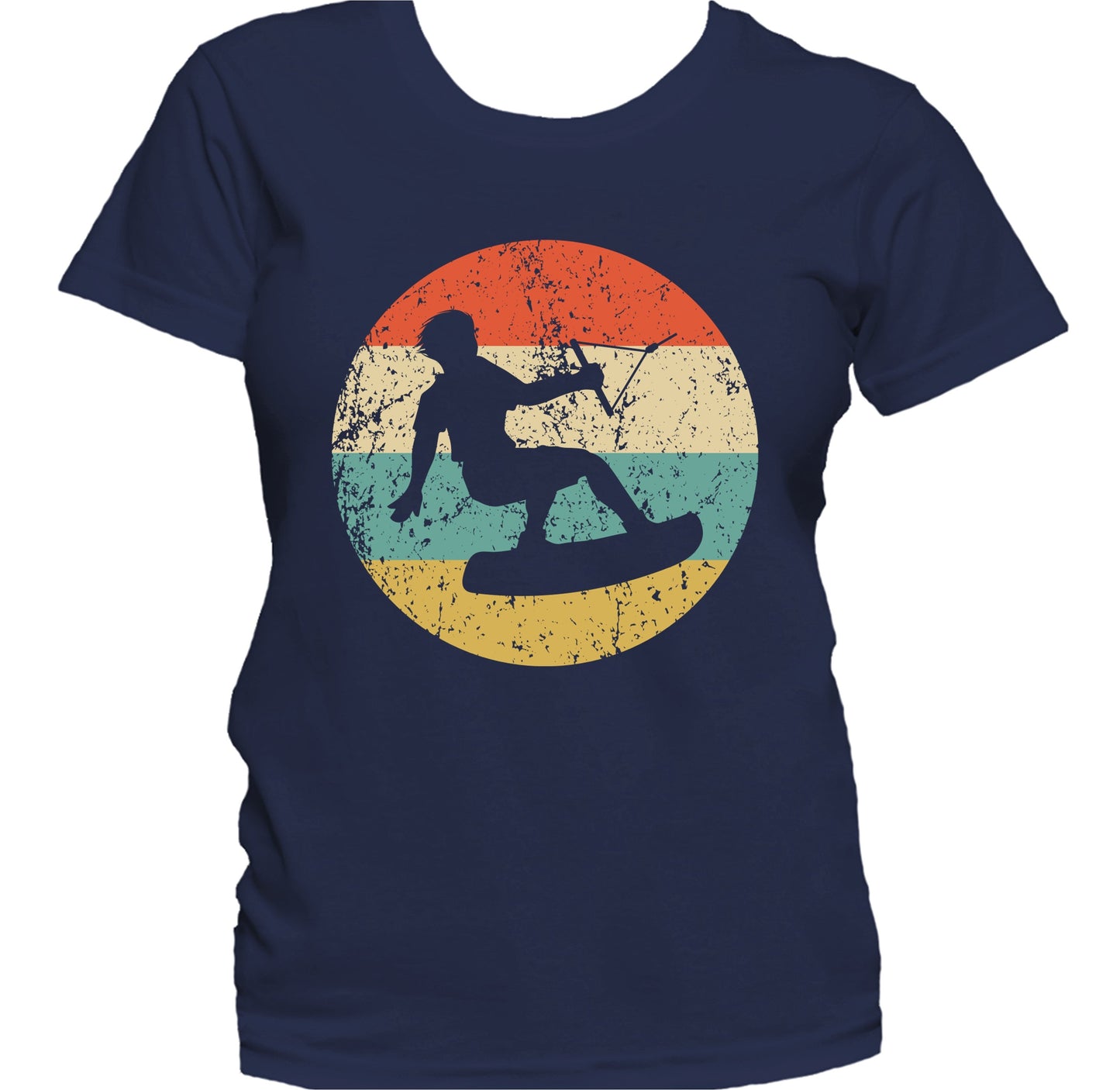 Retro Wakeboarder 1960's 1970's Vintage Style Wakeboarding Women's T-Shirt