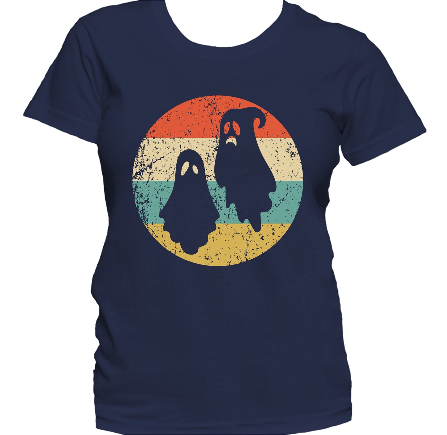 Retro Spooky Scary Ghosts Silhouette Creepy Halloween Women's T-Shirt