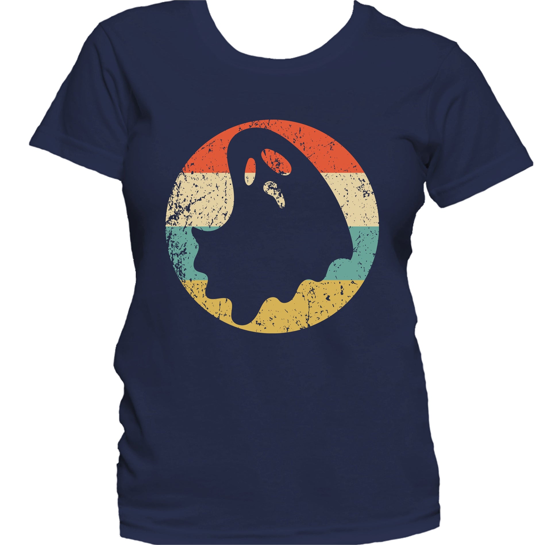 Retro Spooky Scary Ghost Silhouette Creepy Halloween Women's T-Shirt