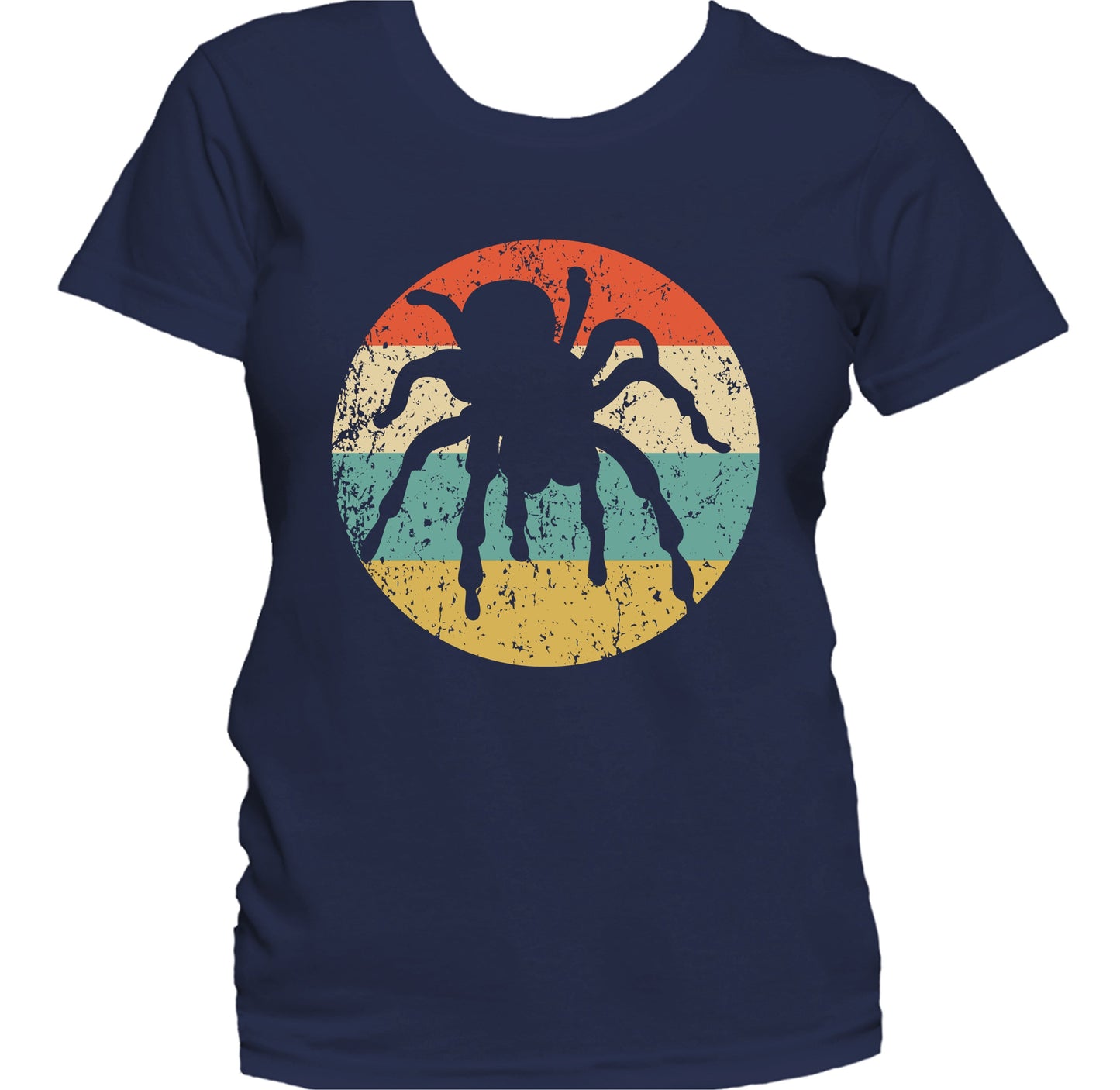 Retro Spooky Scary Tarantula Spider Silhouette Halloween Women's T-Shirt