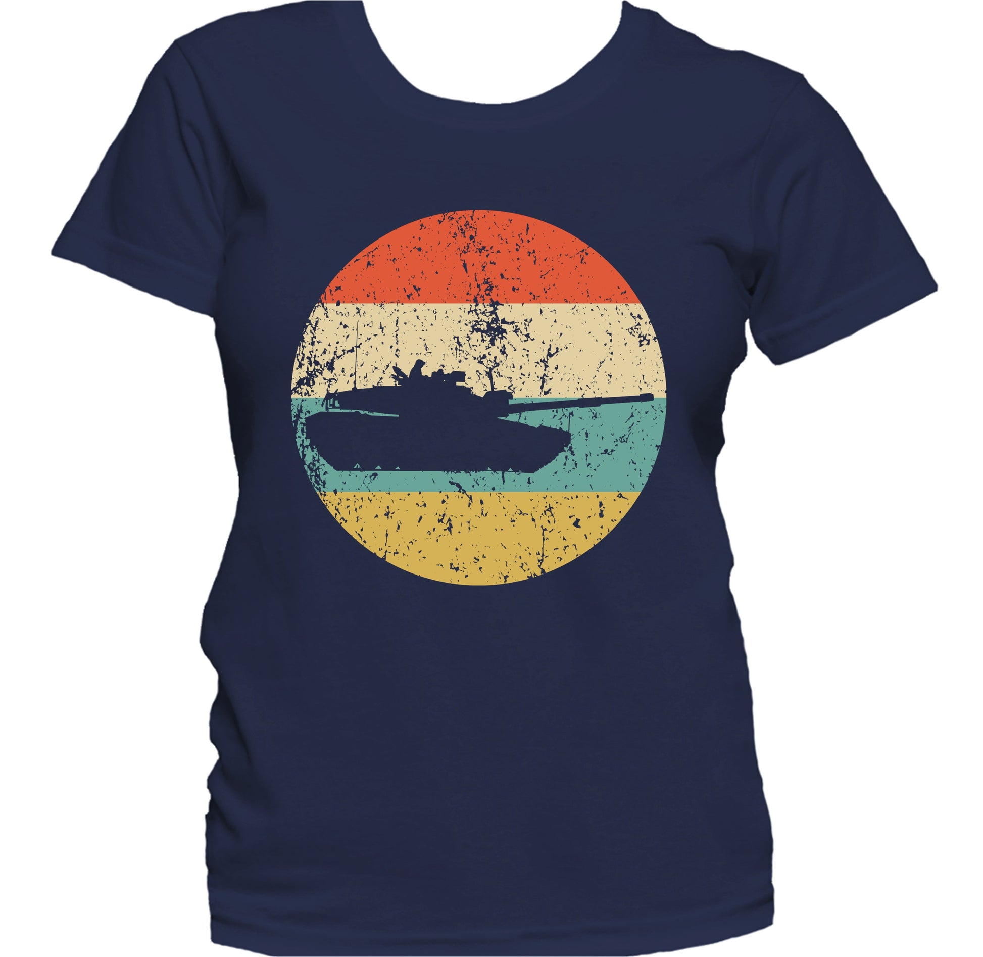 Military Tank Silhouette Retro Military Women's T-Shirt