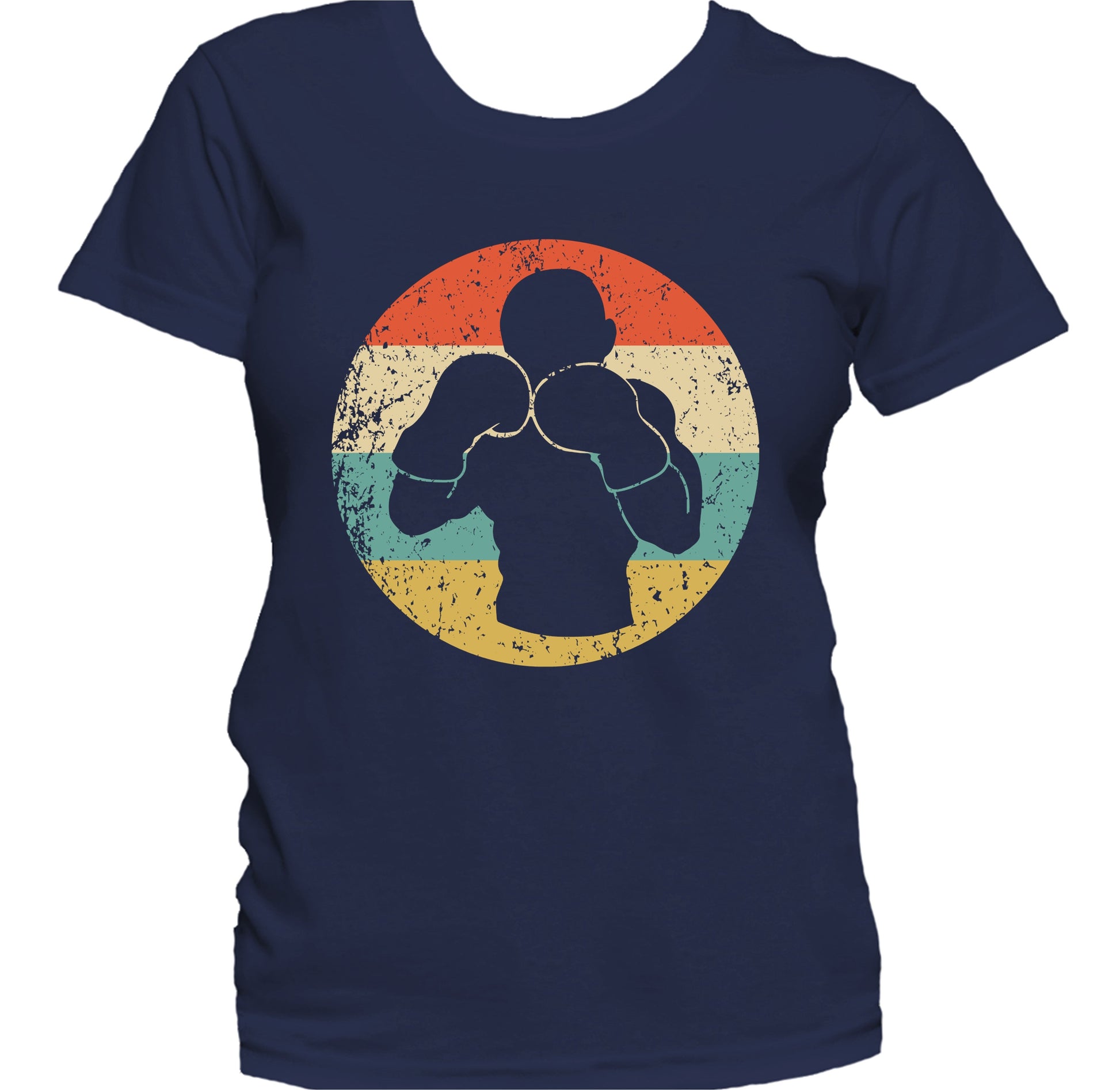 Boxing Boxer Silhouette Retro Sports Women's T-Shirt