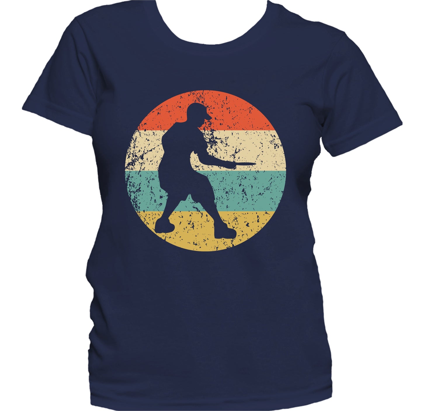 Disc Golf Player Silhouette Retro Sports Women's T-Shirt
