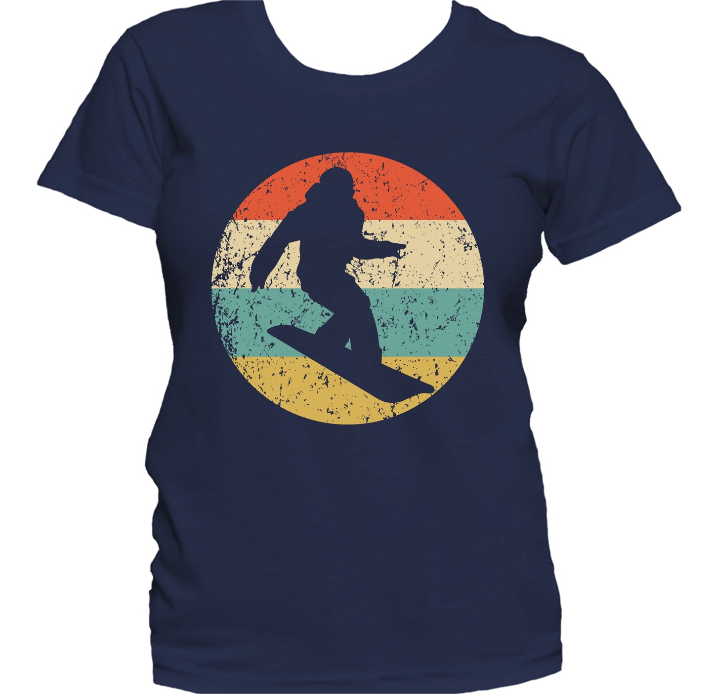 Snowboarding Snowboarder Silhouette Retro Snowboard Women's T-Shirt