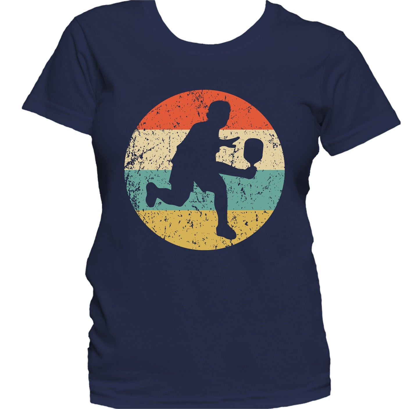 Pickleball Player Silhouette Retro Sports Women's T-Shirt