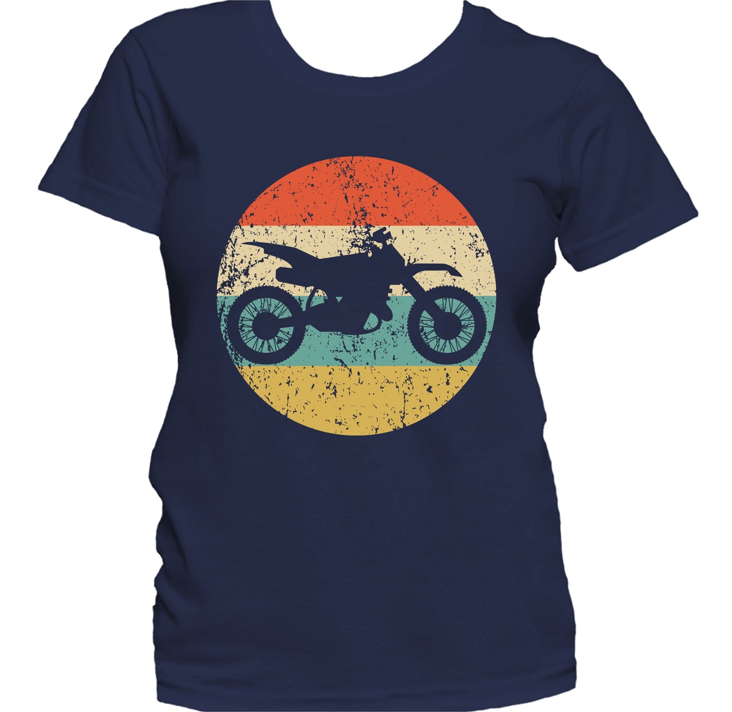 Dirt Bike Motocross Silhouette Retro Extreme Sports Women's T-Shirt