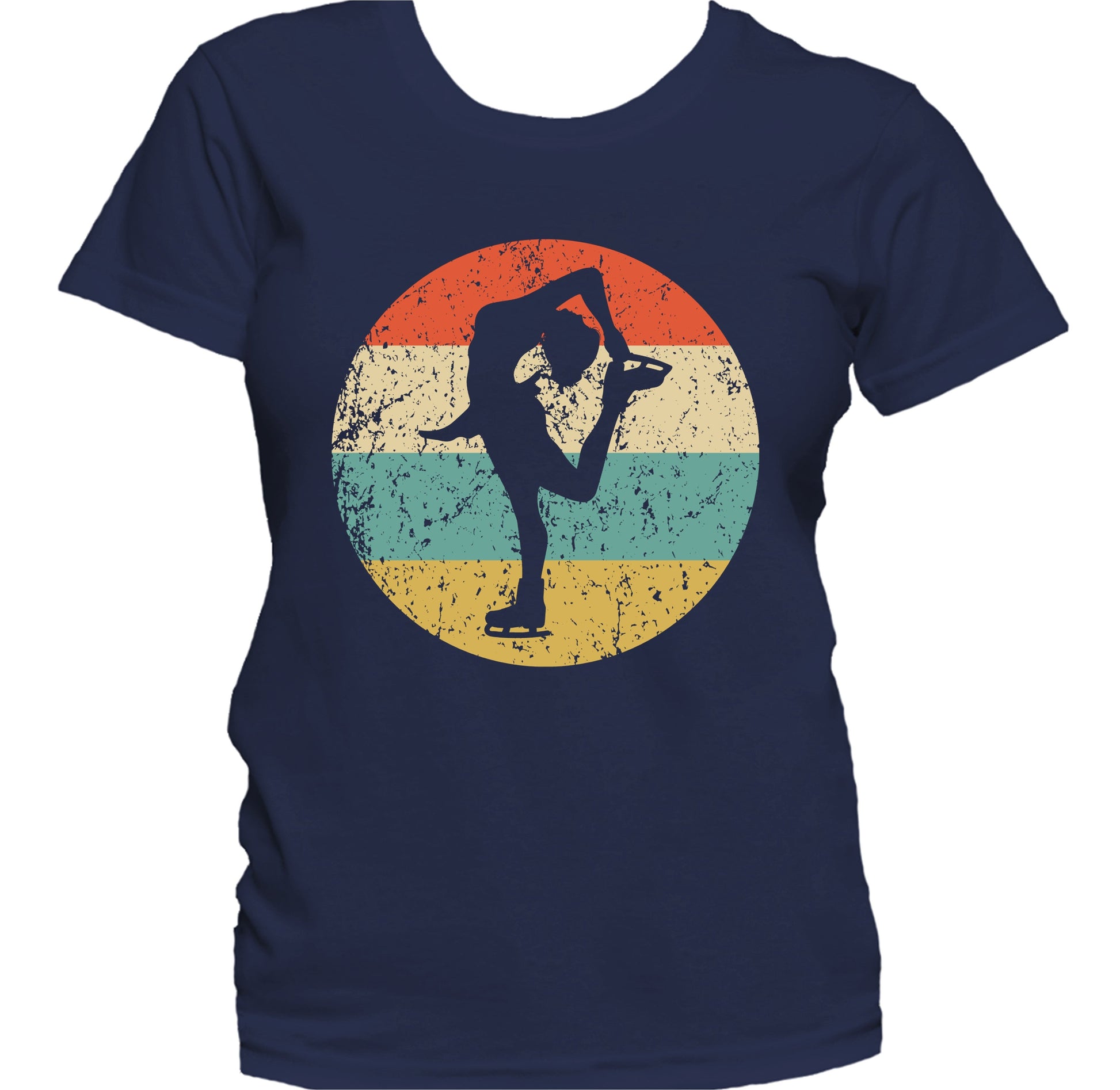 Figure Skater Silhouette Retro Figure Skating Women's T-Shirt