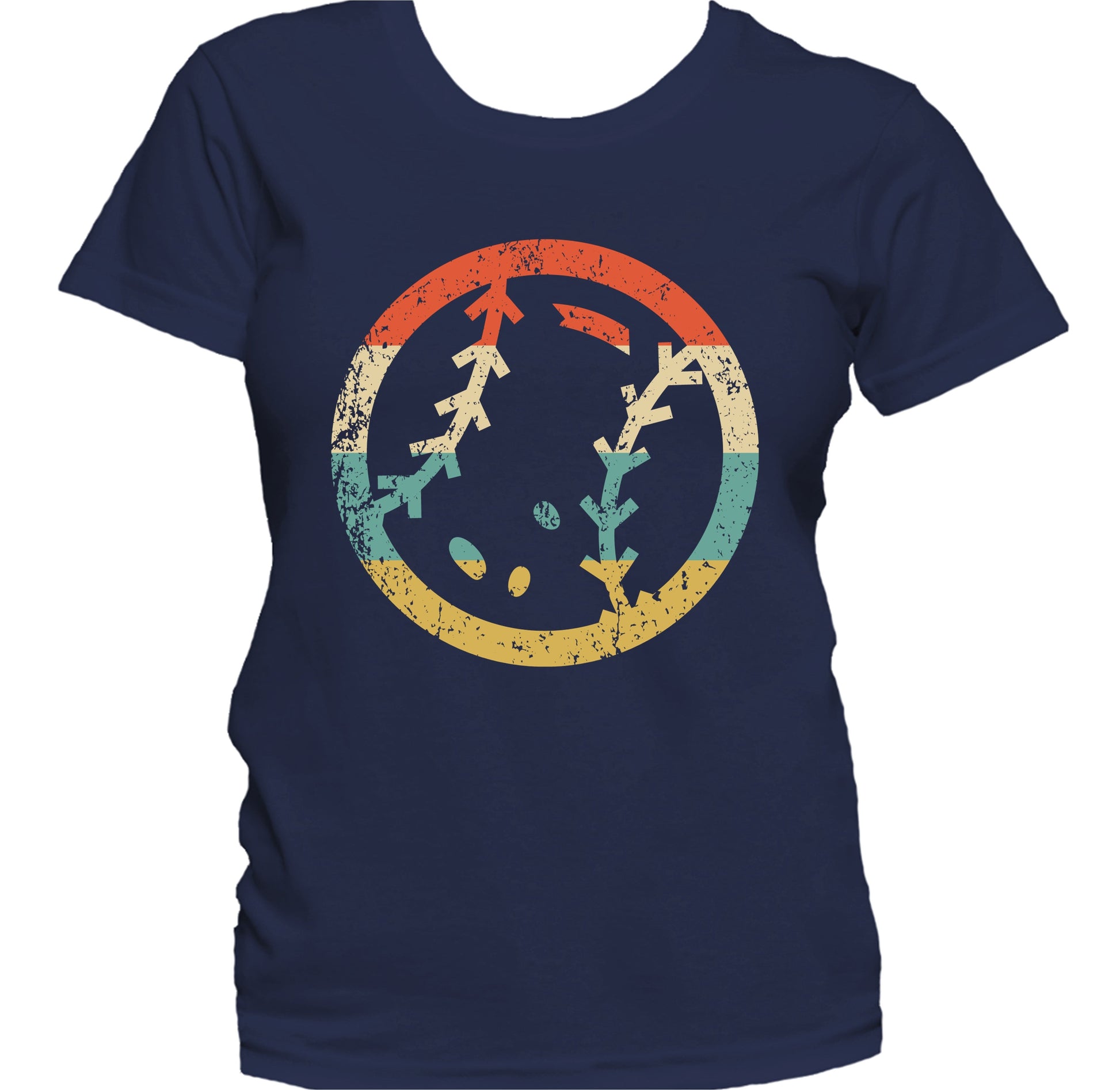 Baseball Ball Icon Retro Baseball Women's T-Shirt