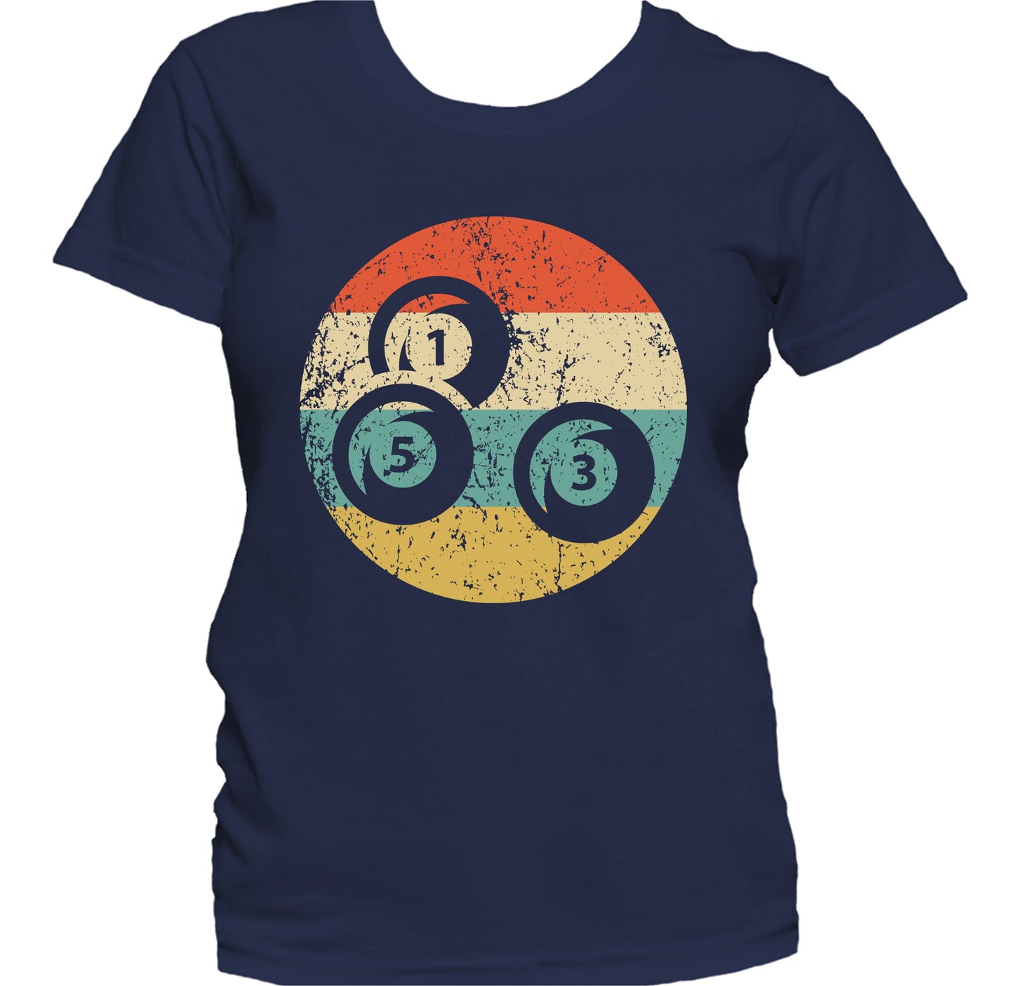 Pool Balls Icon Retro Billiards Women's T-Shirt