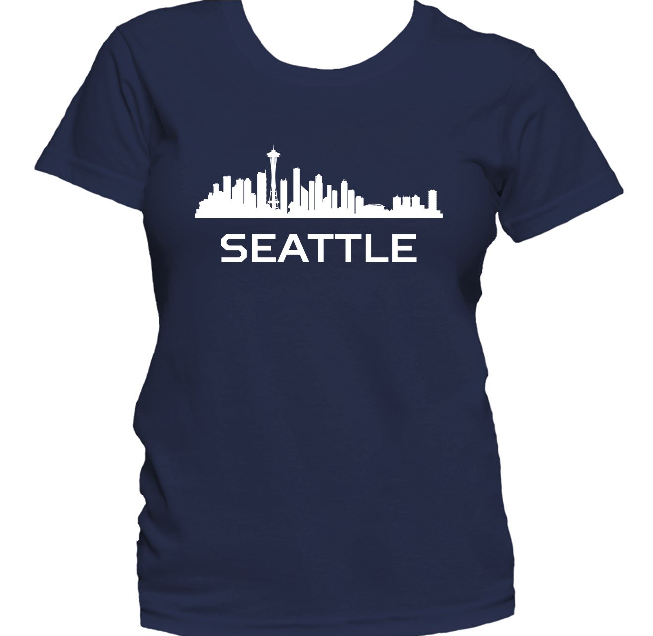 Downtown Seattle Cityscape Silhouette Women's T-Shirt