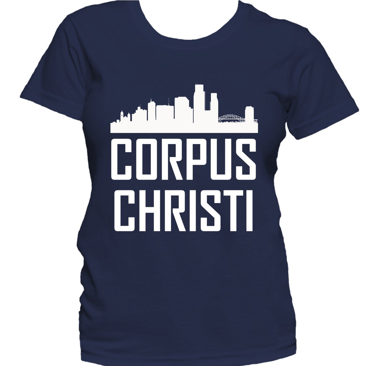 Corpus Christi TX Skyline Silhouette Cityscape Women's T-Shirt