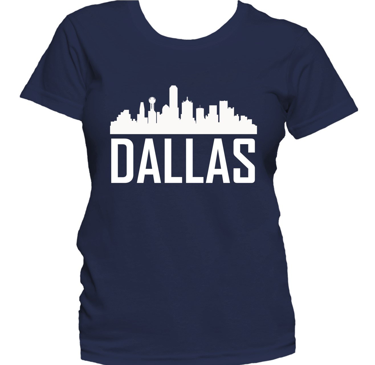 Dallas TX Skyline Silhouette Cityscape Women's T-Shirt