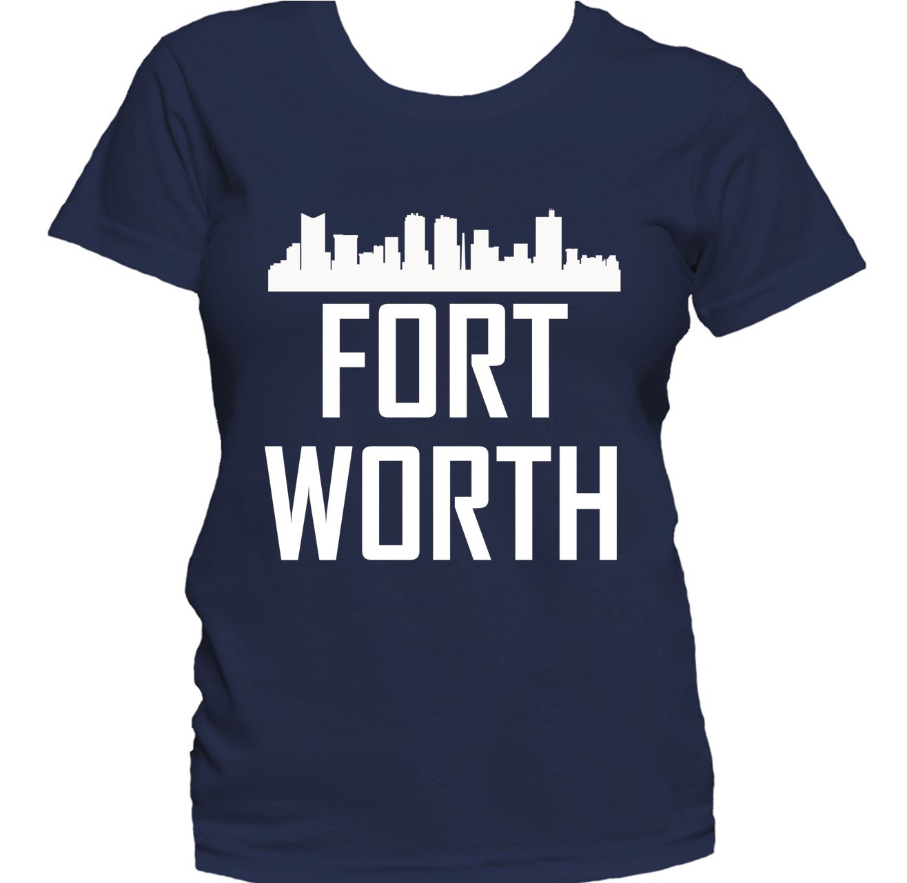 Fort Worth TX Skyline Silhouette Cityscape Women's T-Shirt