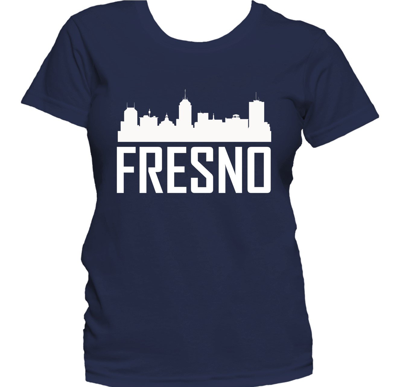 Fresno CA Skyline Silhouette Cityscape Women's T-Shirt