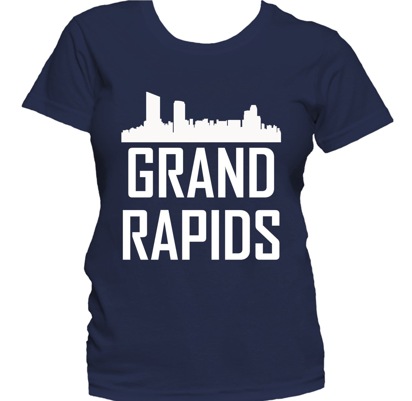 Grand Rapids MI Skyline Silhouette Cityscape Women's T-Shirt