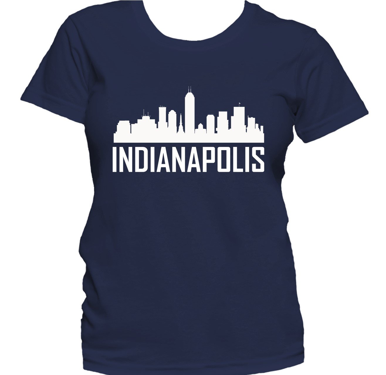 Indianapolis IN Skyline Silhouette Cityscape Women's T-Shirt
