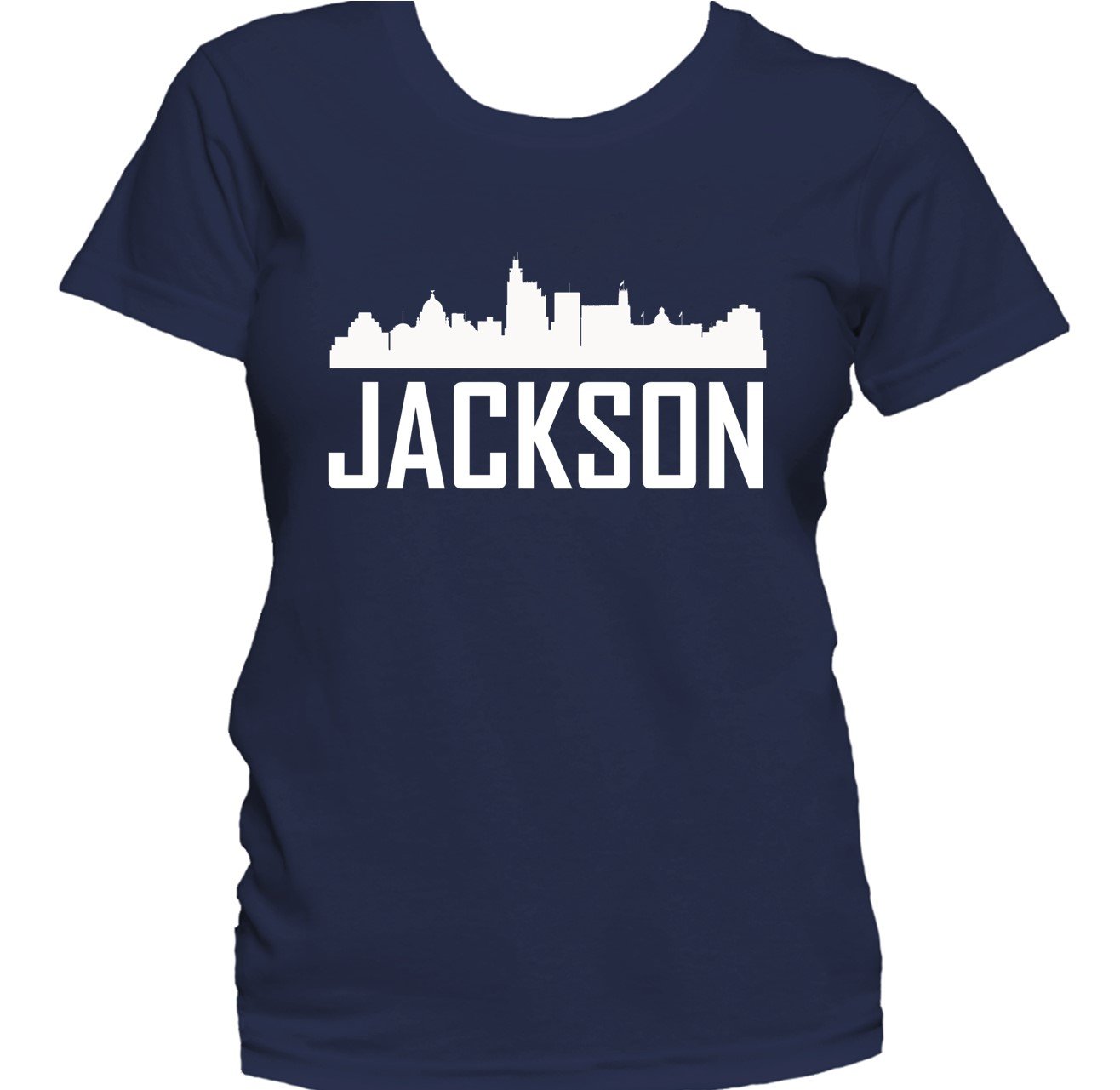 Jackson MS Skyline Silhouette Cityscape Women's T-Shirt