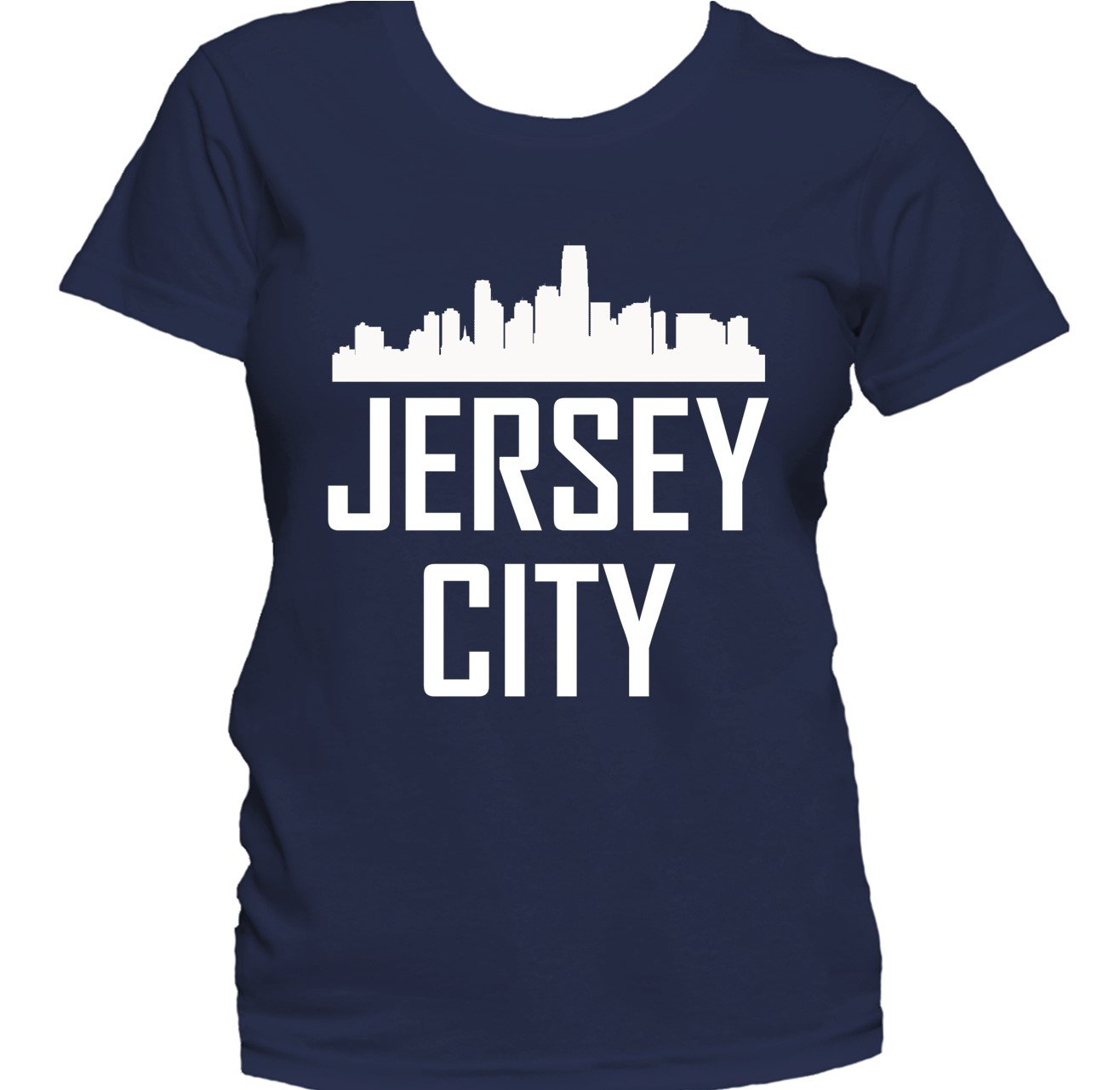 Jersey City NJ Skyline Silhouette Cityscape Women's T-Shirt