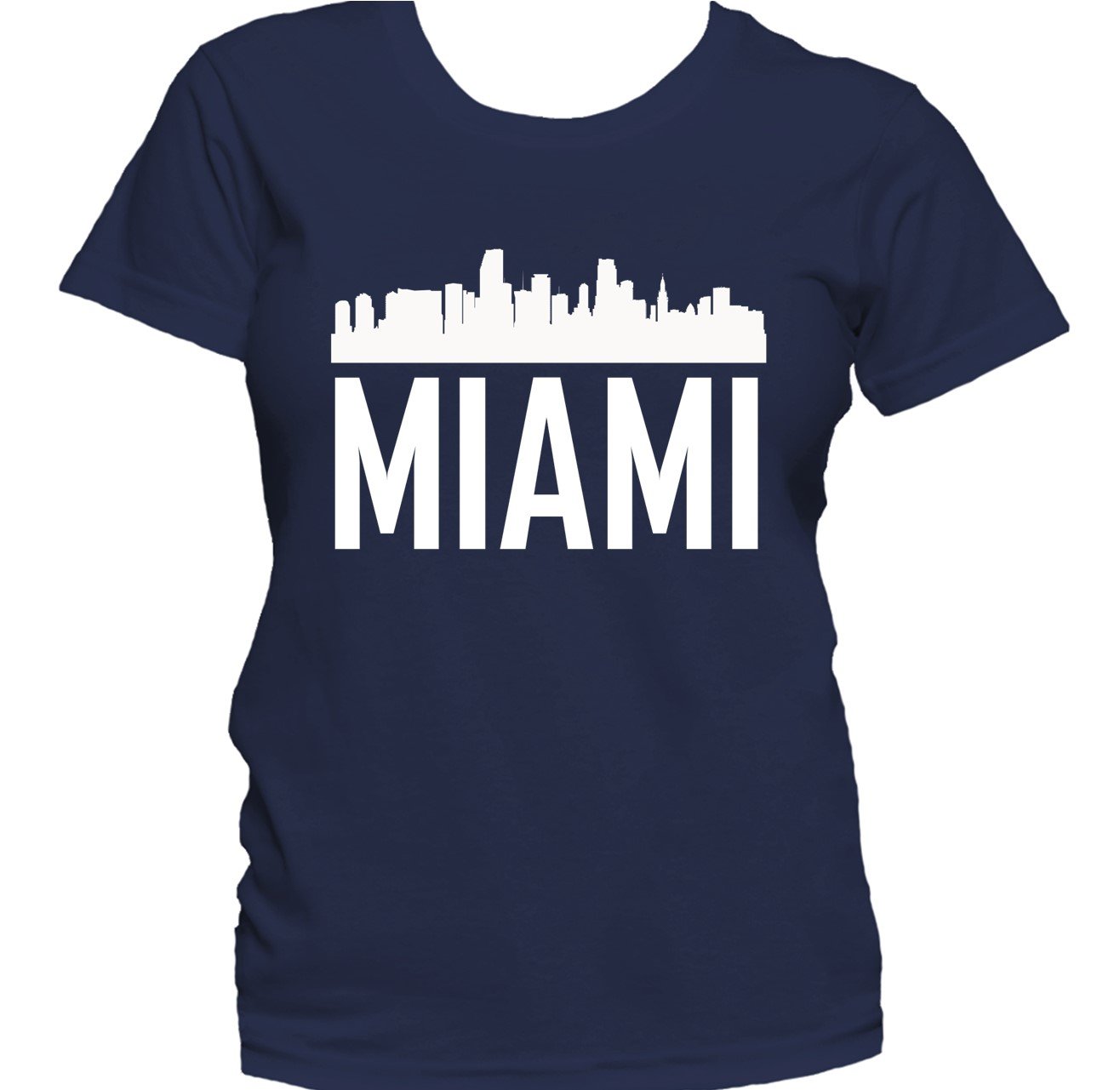 Miami FL Skyline Silhouette Cityscape Women's T-Shirt