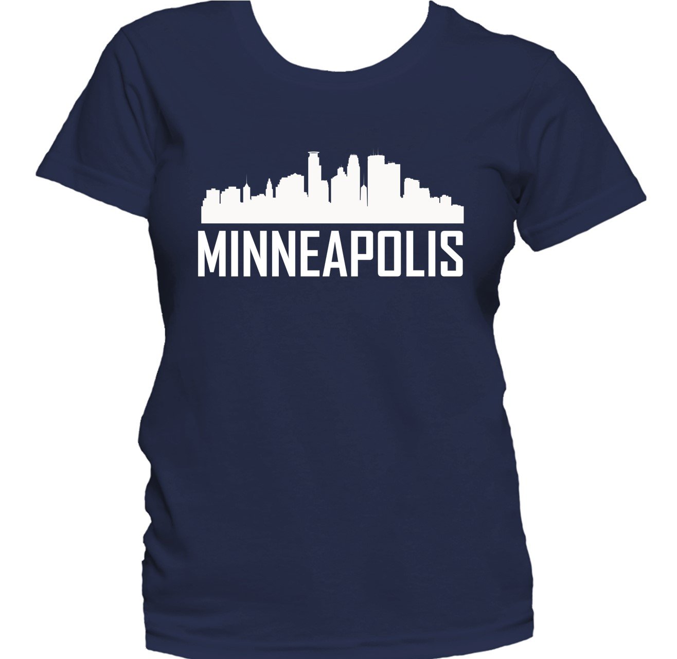 Minneapolis MN Skyline Silhouette Cityscape Women's T-Shirt