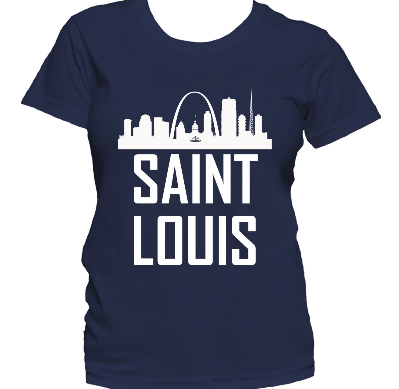 Saint Louis MO Skyline Silhouette Cityscape Women's T-Shirt