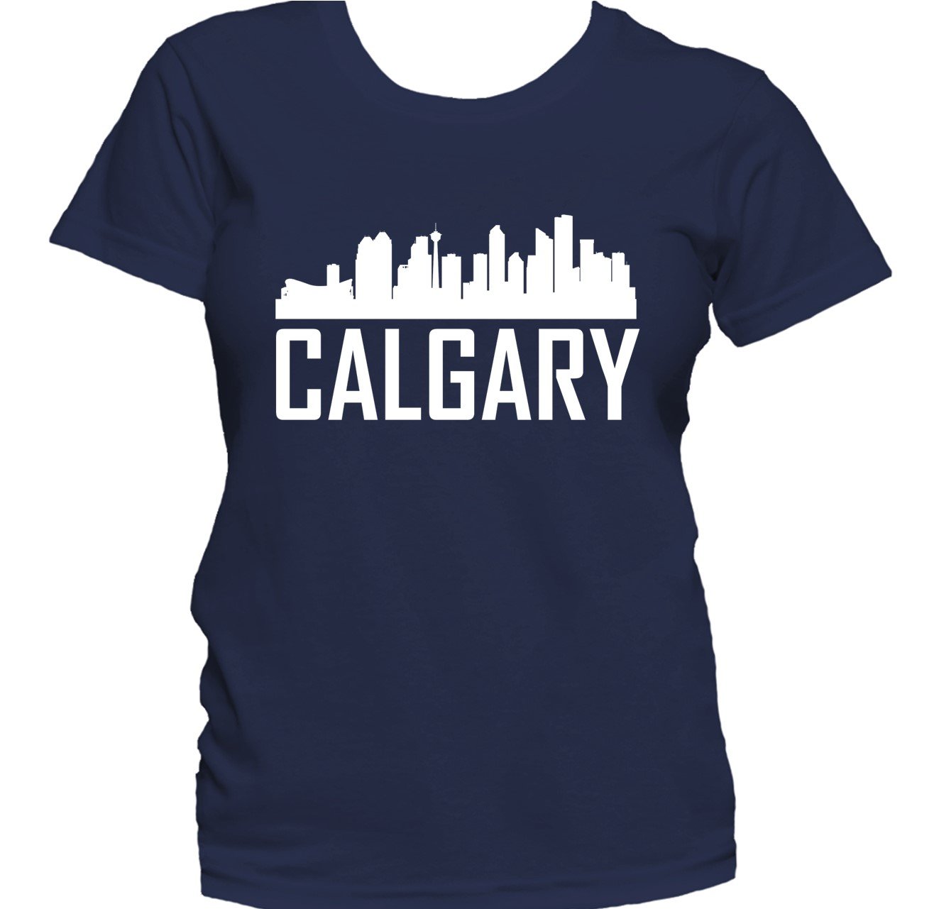 Calgary AB Canada Skyline Silhouette Cityscape Women's T-Shirt