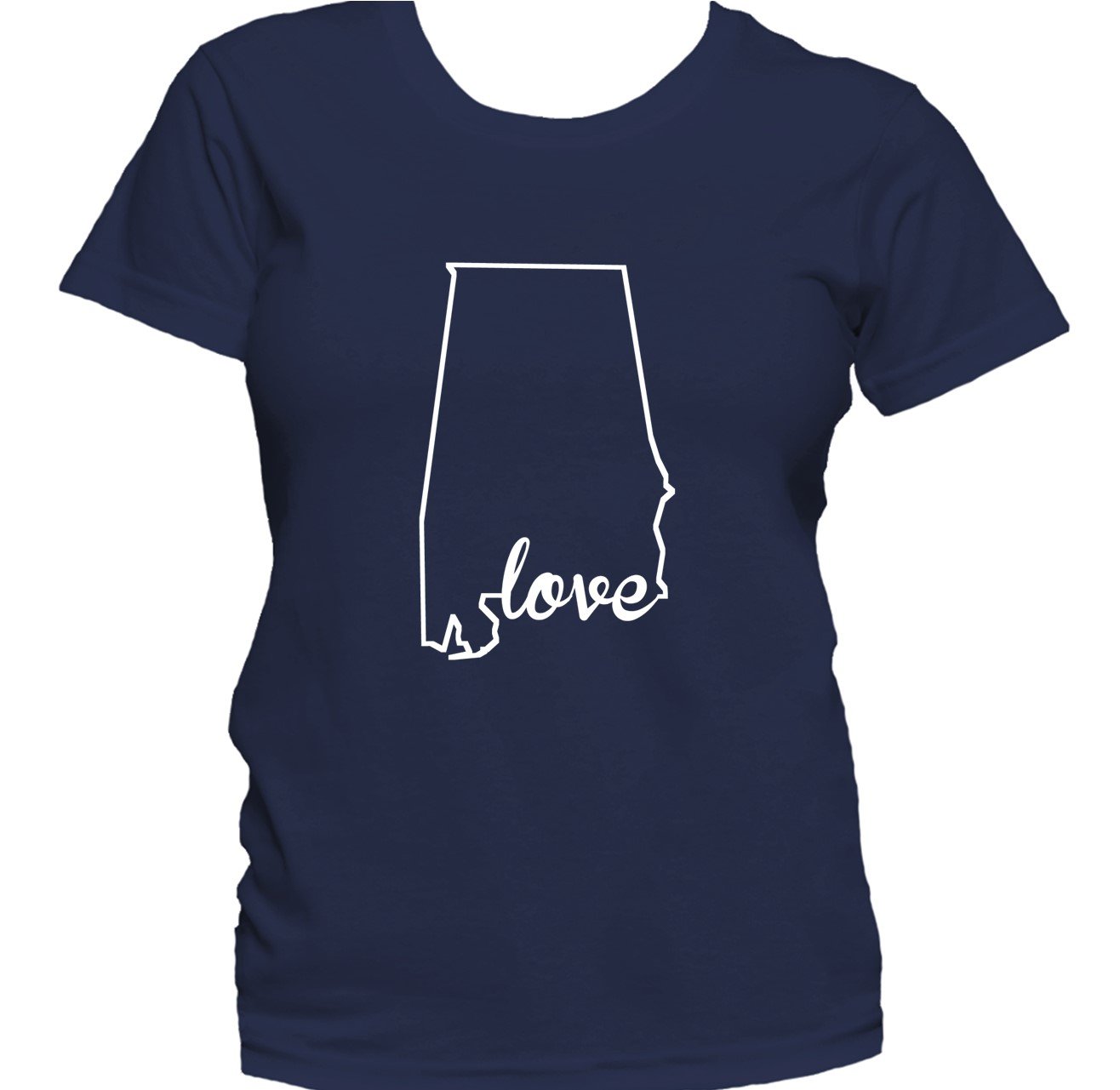 Women's Alabama Shirt - Alabama Love State Outline Women's T-Shirt