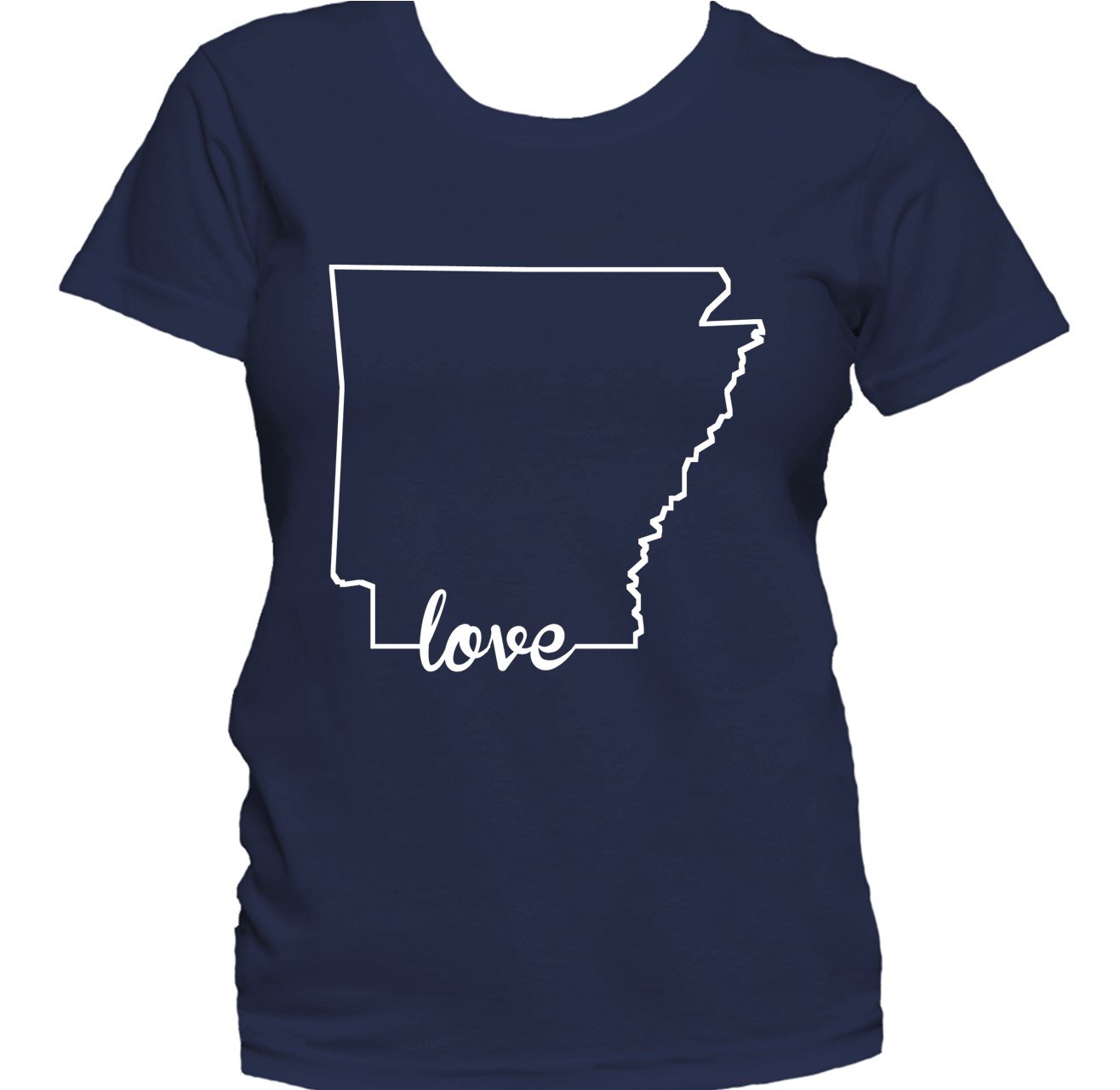 Women's Arkansas Shirt - Arkansas Love State Outline Women's T-Shirt