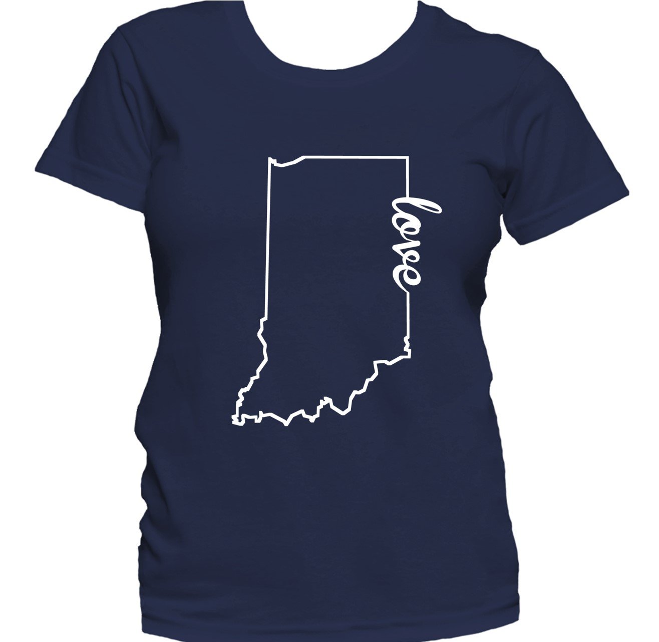 Women's Indiana Shirt - Indiana Love State Outline Women's T-Shirt