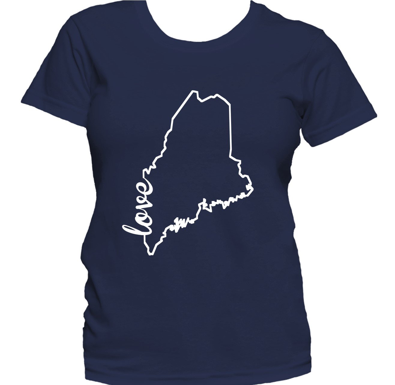 Women's Maine Shirt - Maine Love State Outline Women's T-Shirt