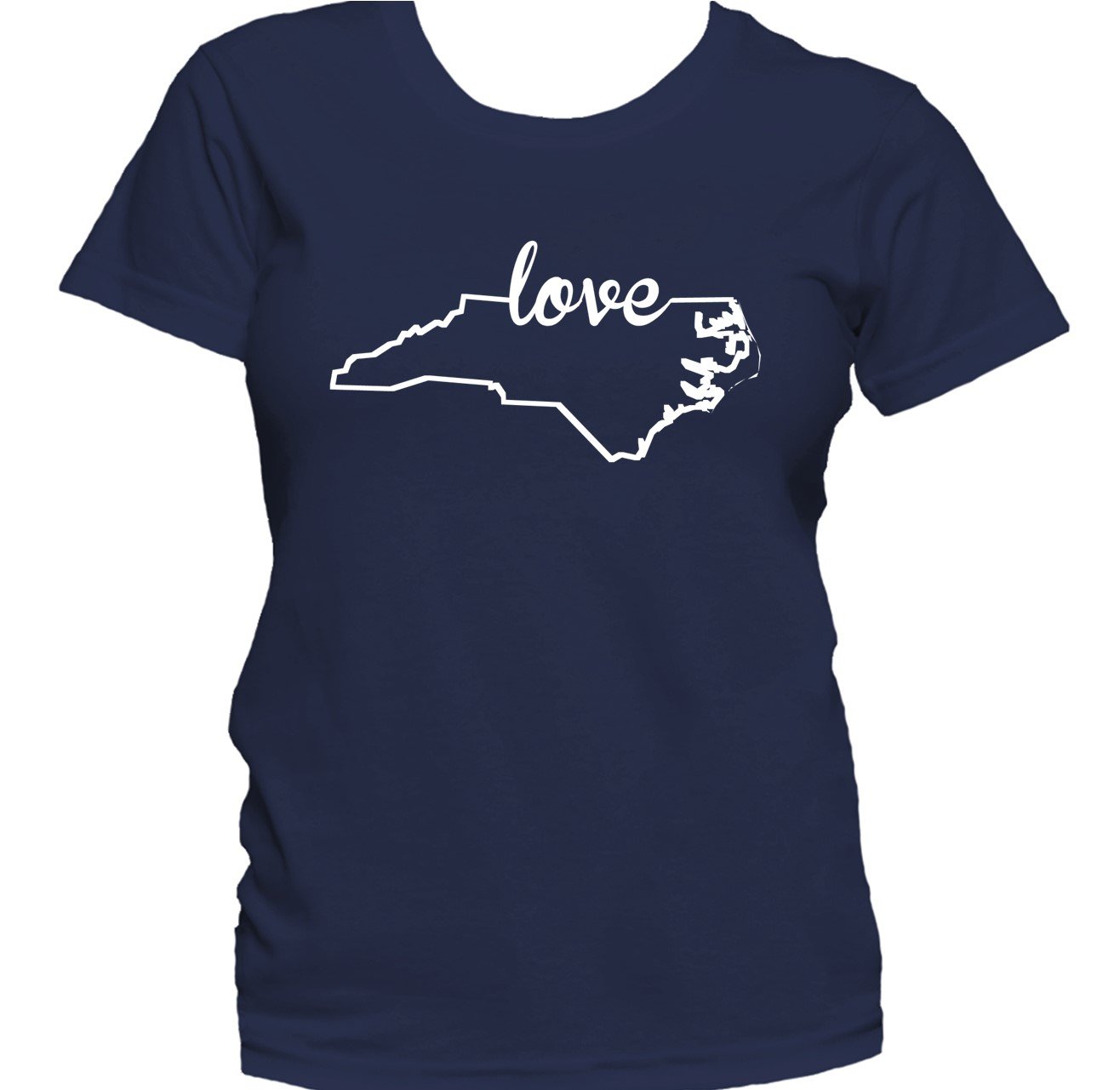 Women's North Carolina Shirt - North Carolina Love State Outline Women's T-Shirt