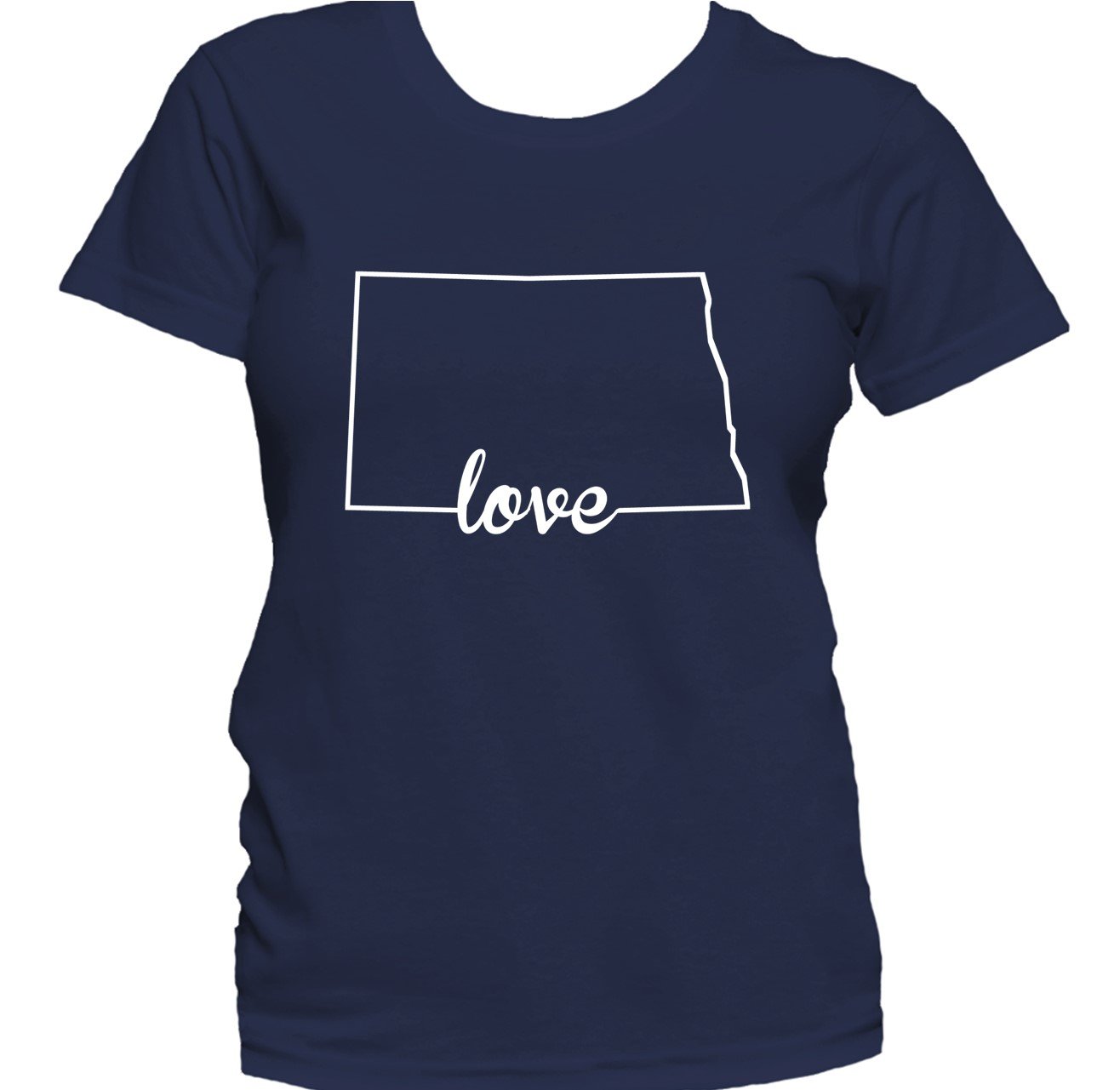 Women's North Dakota Shirt - North Dakota Love State Outline Women's T-Shirt