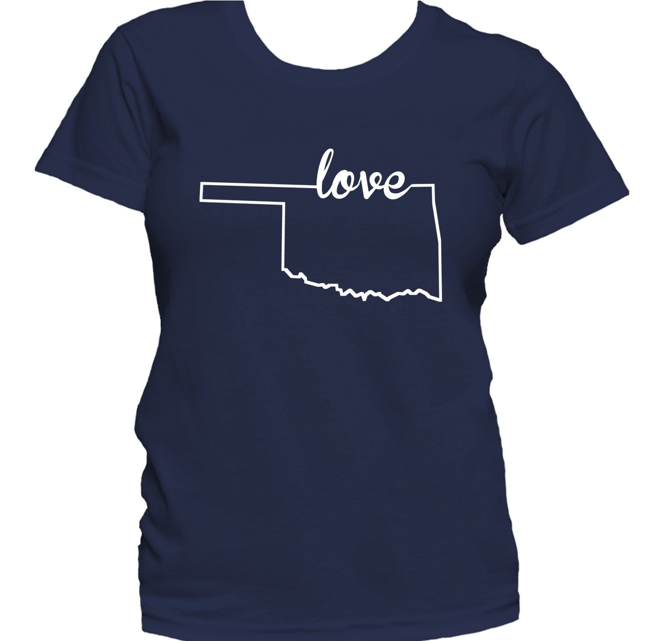 Women's Oklahoma Shirt - Oklahoma Love State Outline Women's T-Shirt