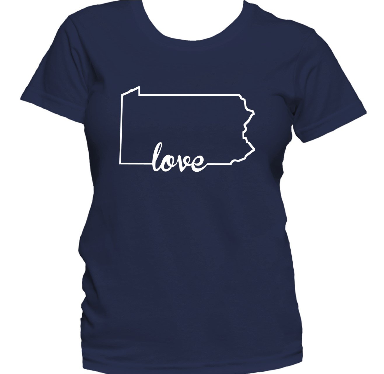 Women's Pennsylvania Shirt - Pennsylvania Love State Outline Women's T-Shirt