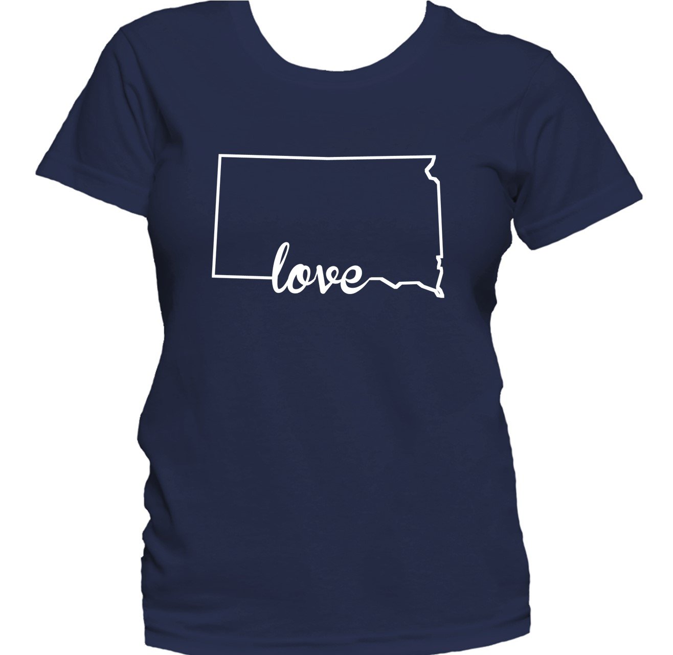 Women's South Dakota Shirt - South Dakota Love State Outline Women's T-Shirt