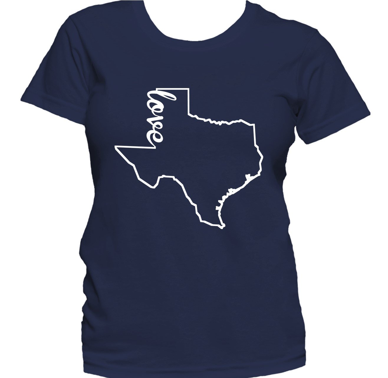 Women's Texas Shirt - Texas Love State Outline Women's T-Shirt