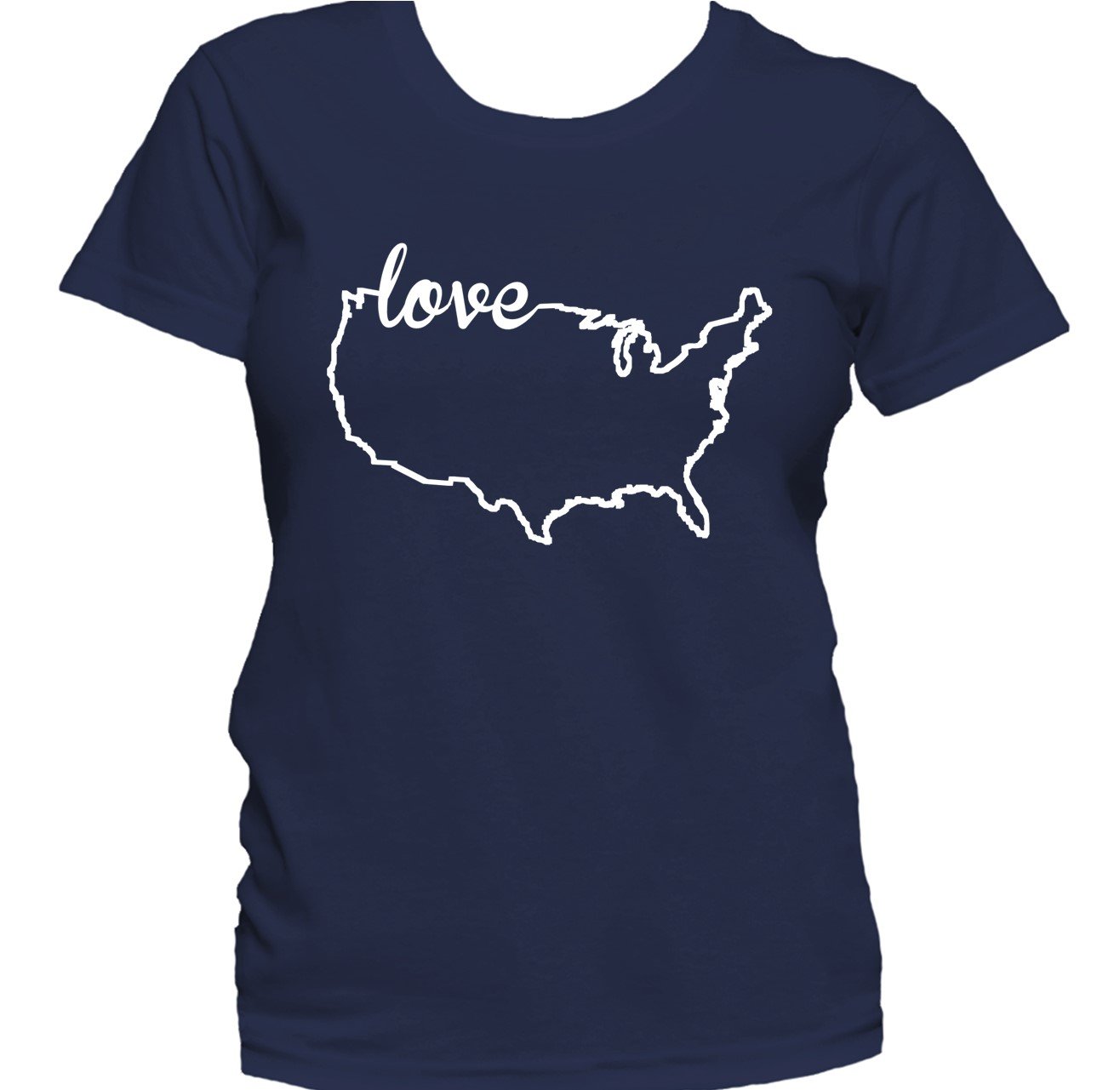 United States Love Country Outline Women's T-Shirt