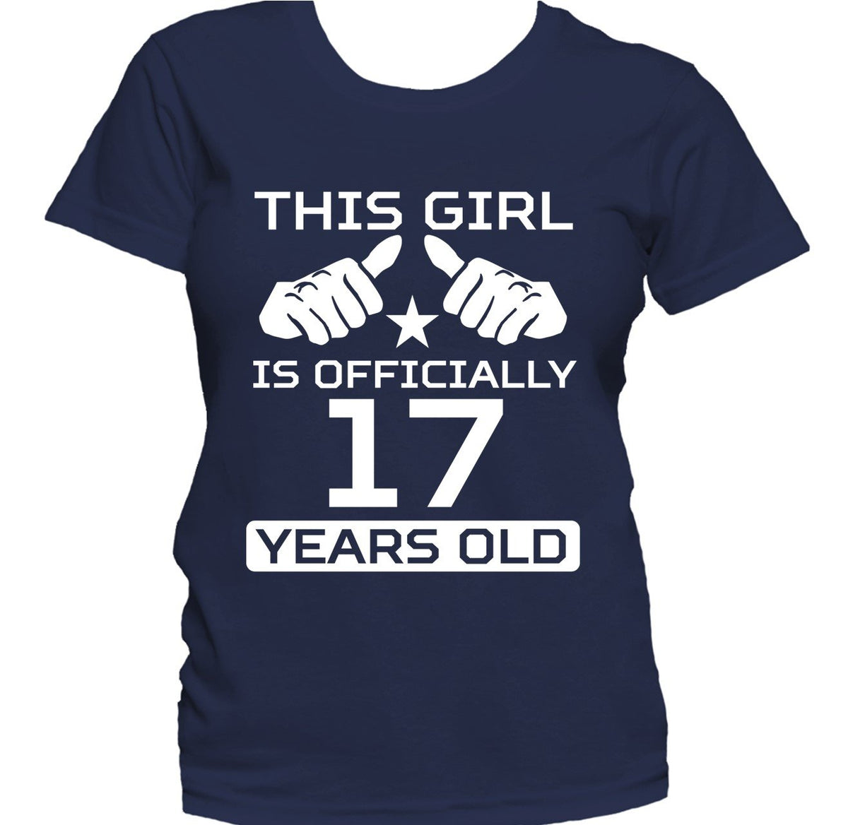 This Girl Is Officially 17 Years Funny 17th Birthday Women's T-Shirt