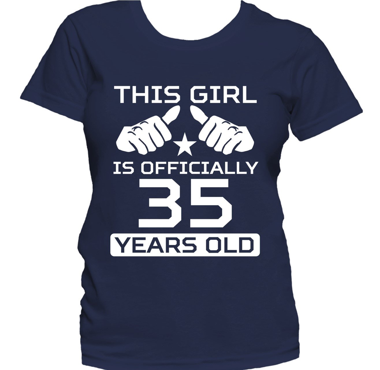 This Girl Is Officially 35 Years Funny 35th Birthday Women's T-Shirt