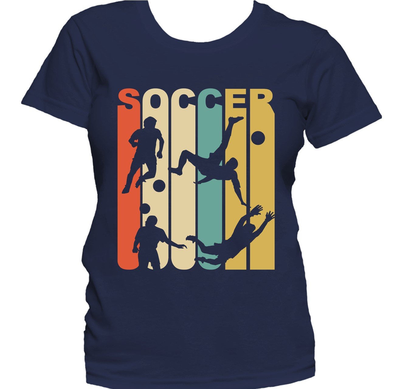 Retro 1970's Style Soccer Women's T-Shirt