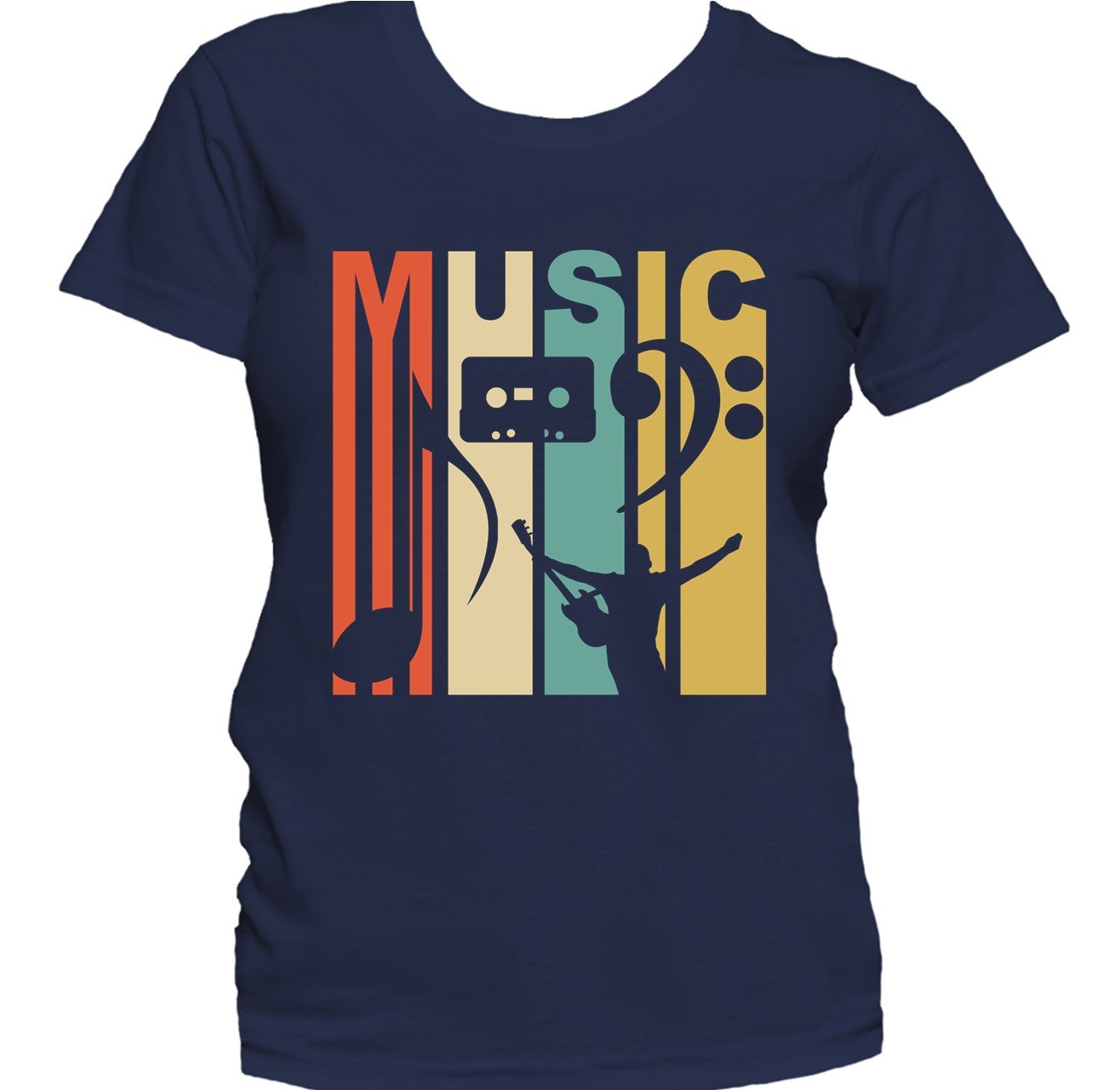 Retro 1970's Style Music Women's T-Shirt