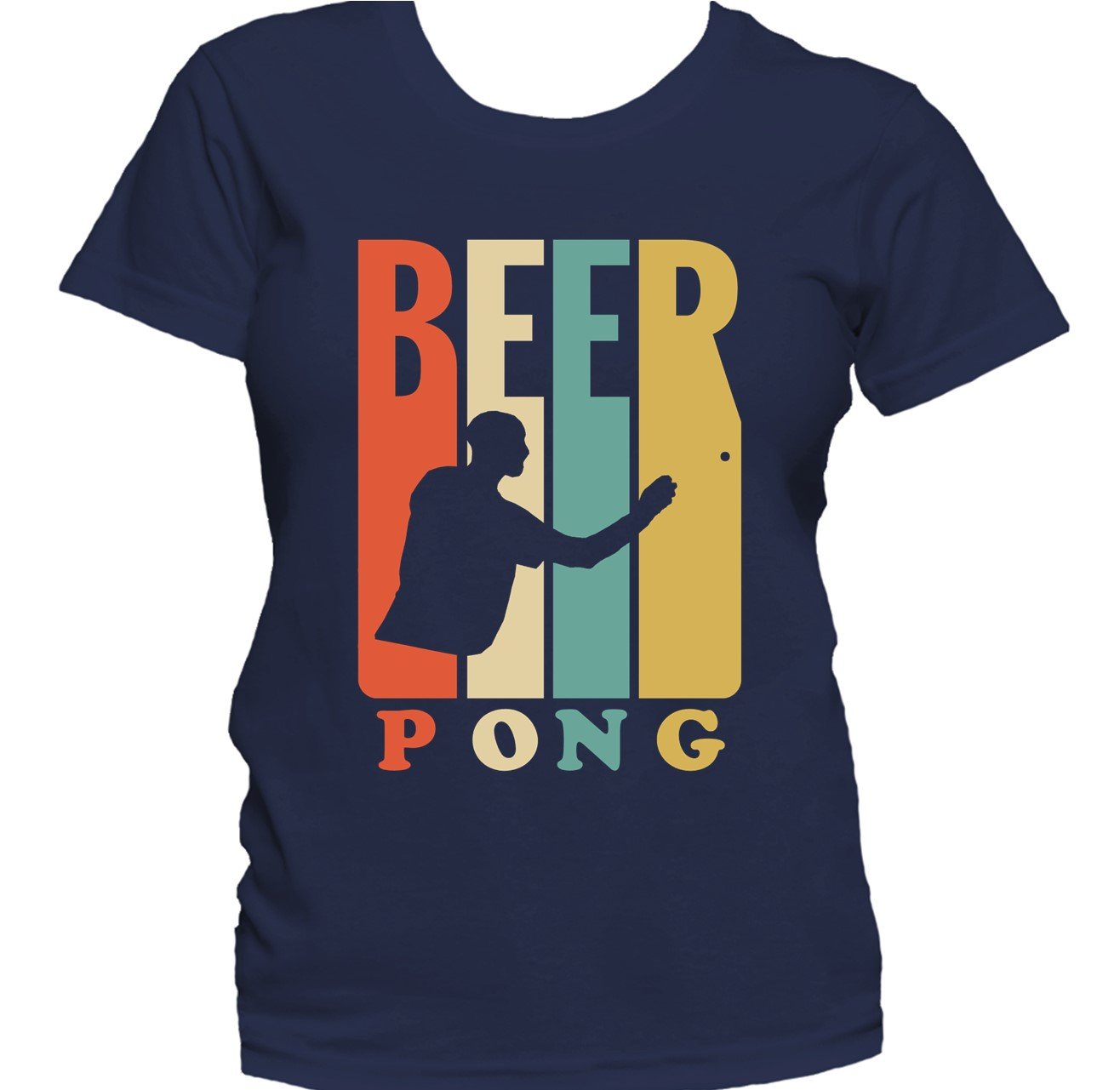 Retro 1970's Style Style Beer Pong Women's T-Shirt