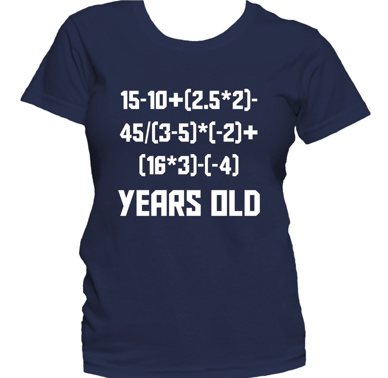 17 Years Old Algebra Equation Funny 17th Birthday Math Women's T-Shirt